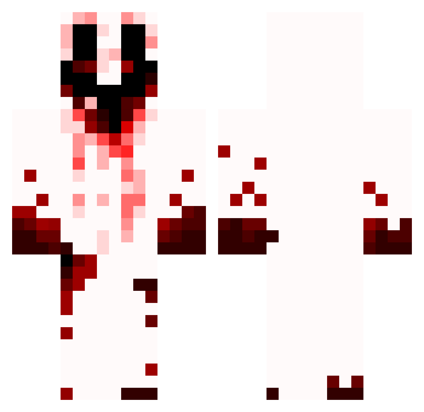 Ivahcha22 Minecraft skin, front and back view
