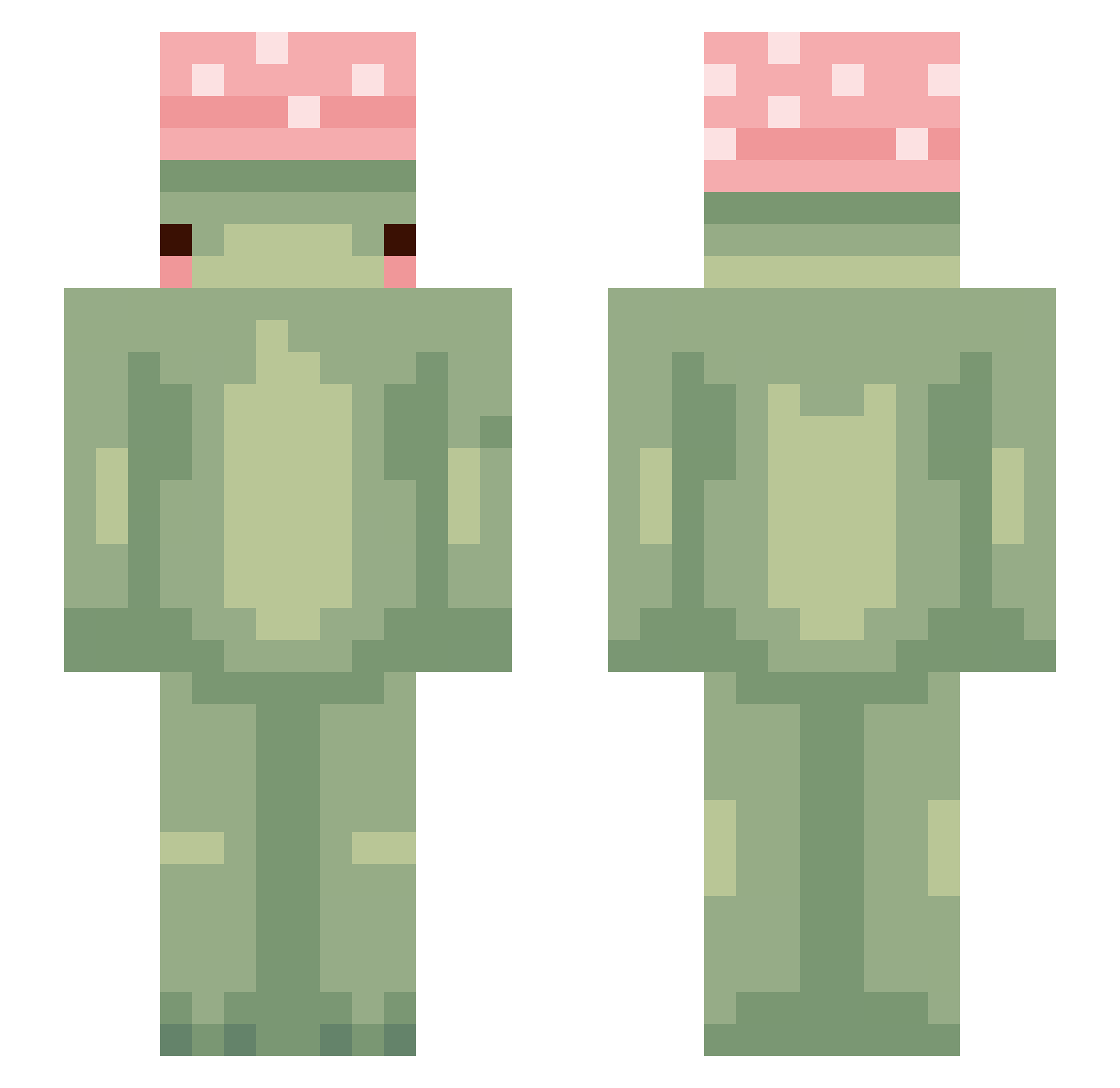 jessconnellyx Minecraft skin, front and back view