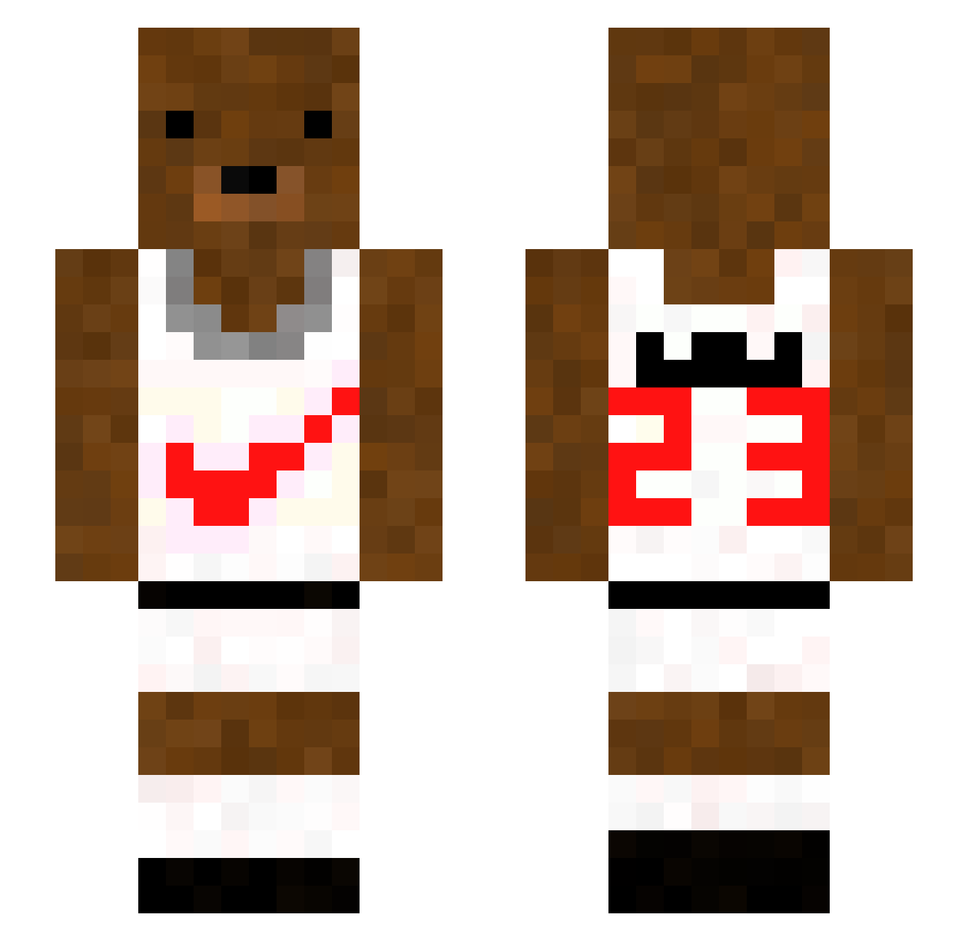 DjBiczej Minecraft skin, front and back view