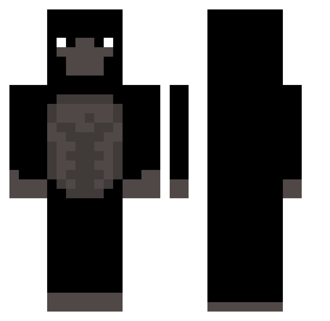 FrostyRage24 Minecraft skin, front and back view