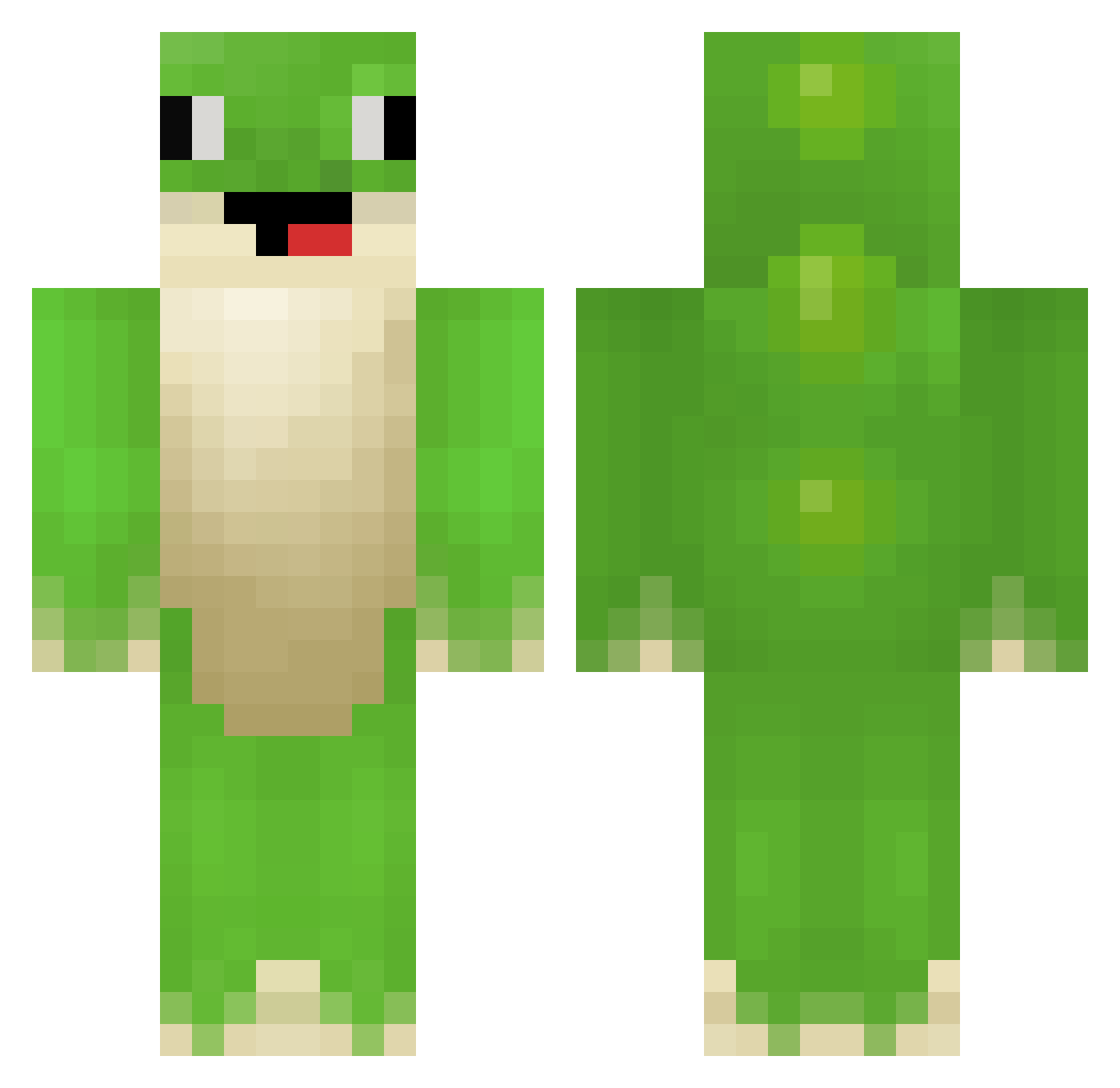 RazorOG Minecraft skin, front and back view
