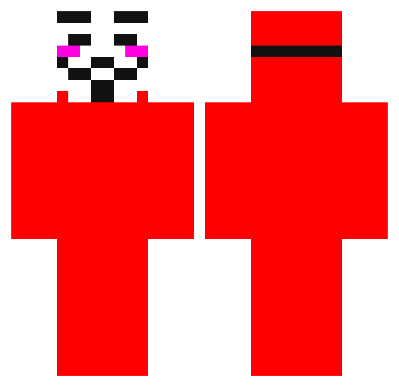 Gathrix Minecraft skin, front and back view