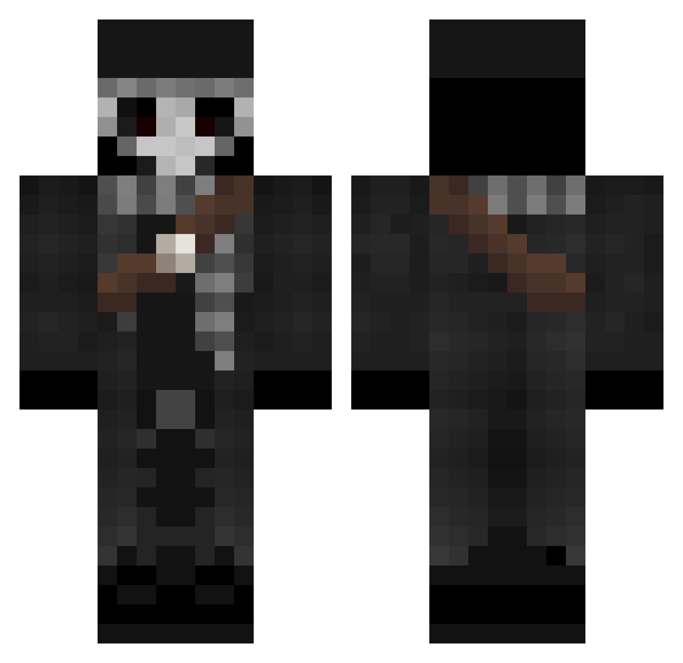 Borara23 Minecraft skin, front and back view