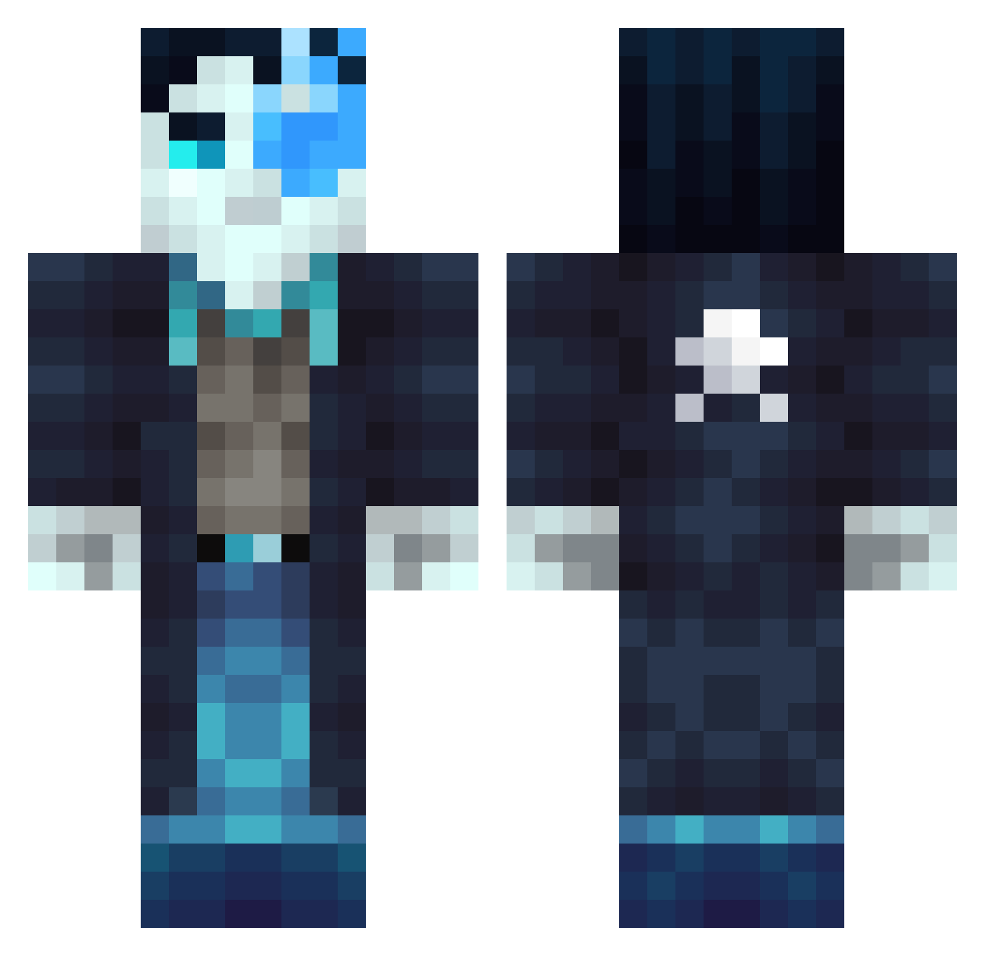 Meyurie Minecraft skin, front and back view