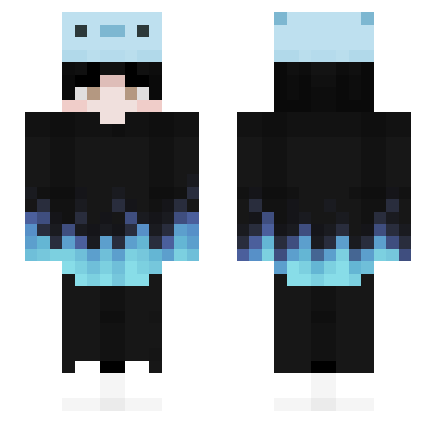 MidnightMoon__ Minecraft skin, front and back view