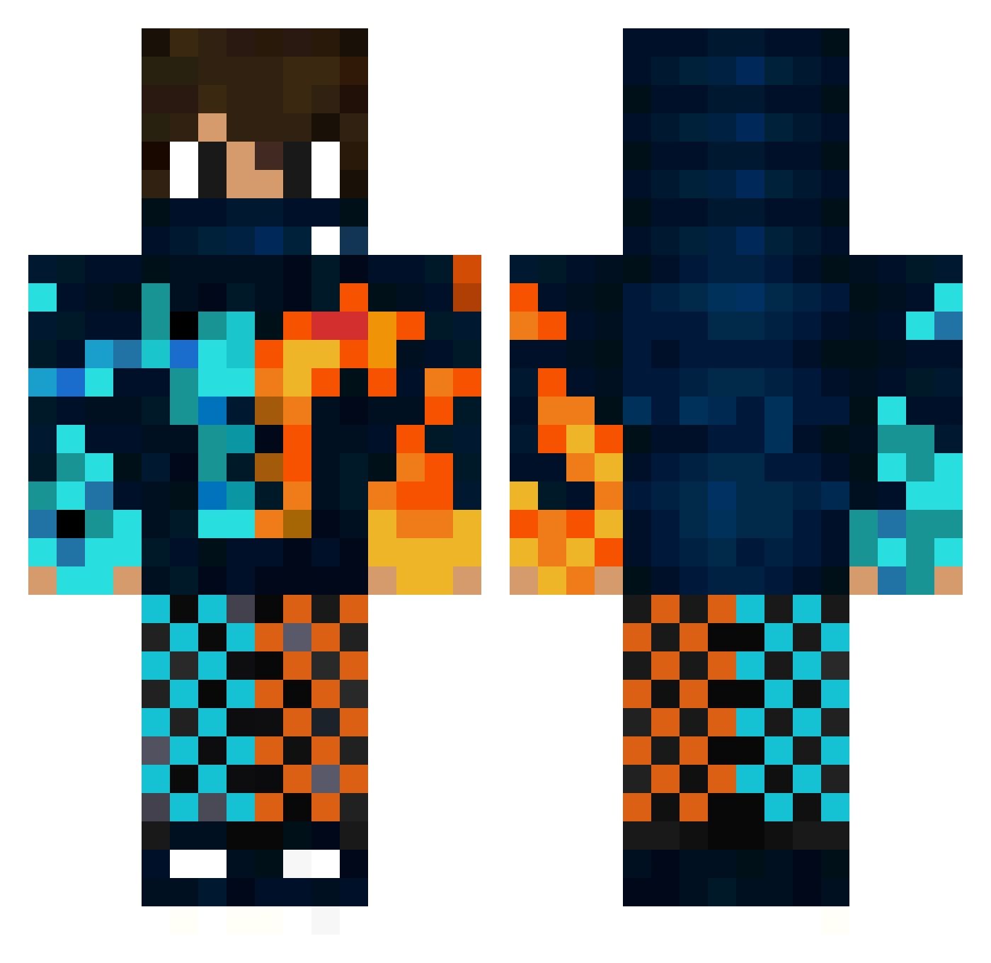 Mophead___ Minecraft skin, front and back view