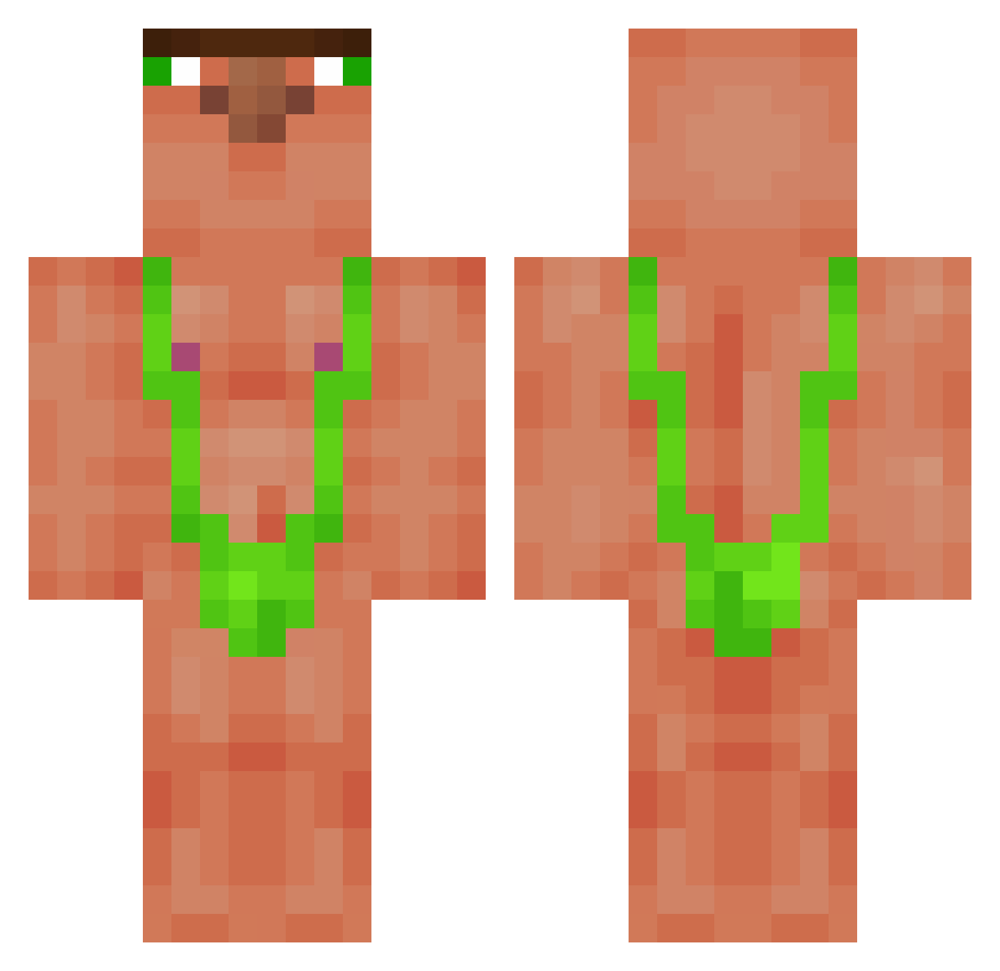 MiniiiPekka Minecraft skin, front and back view