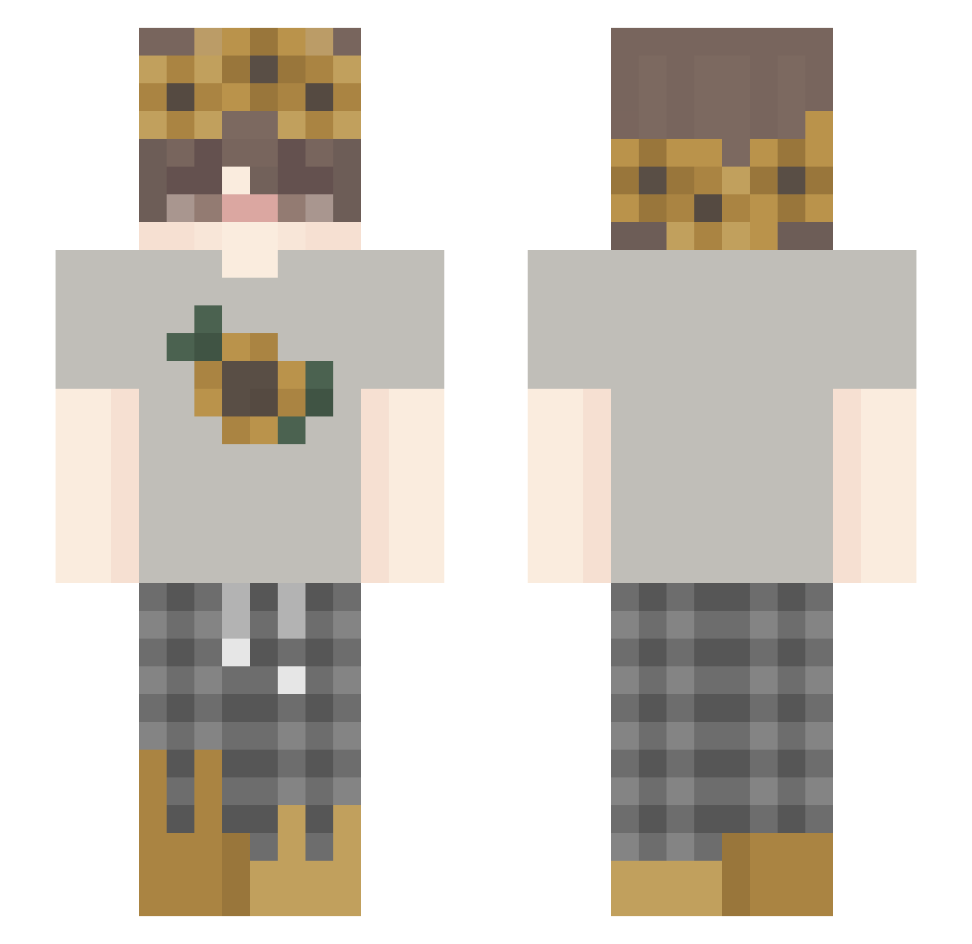 LegitSlqwer Minecraft skin, front and back view