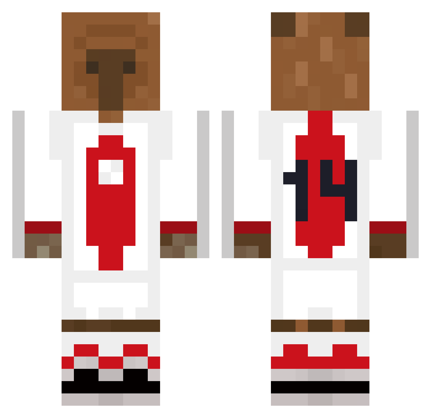 RogerBas Minecraft skin, front and back view