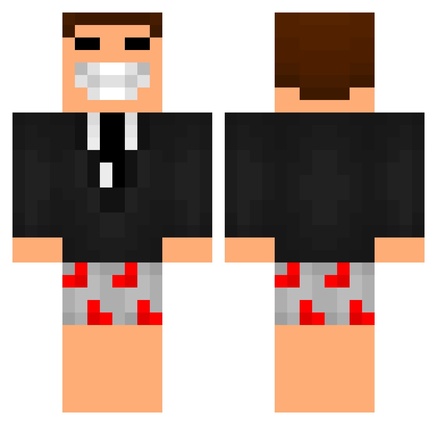 Kadjay Minecraft skin, front and back view