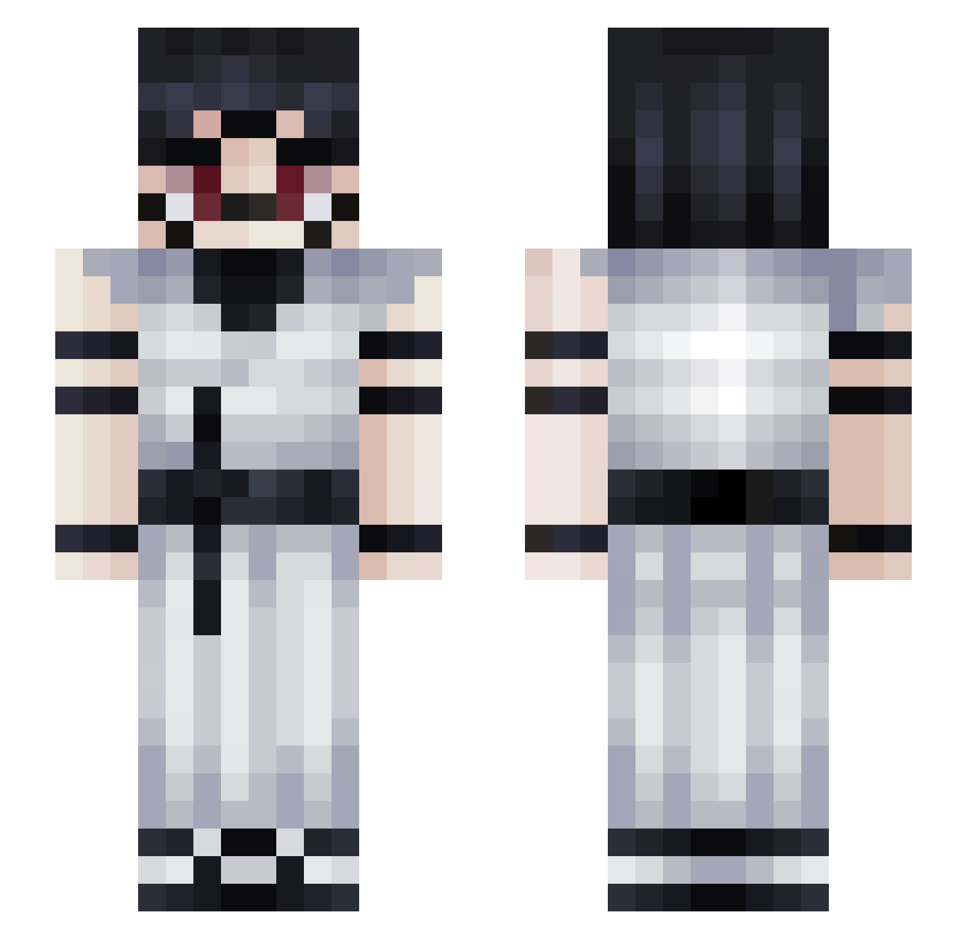 Selenotropism Minecraft skin, front and back view