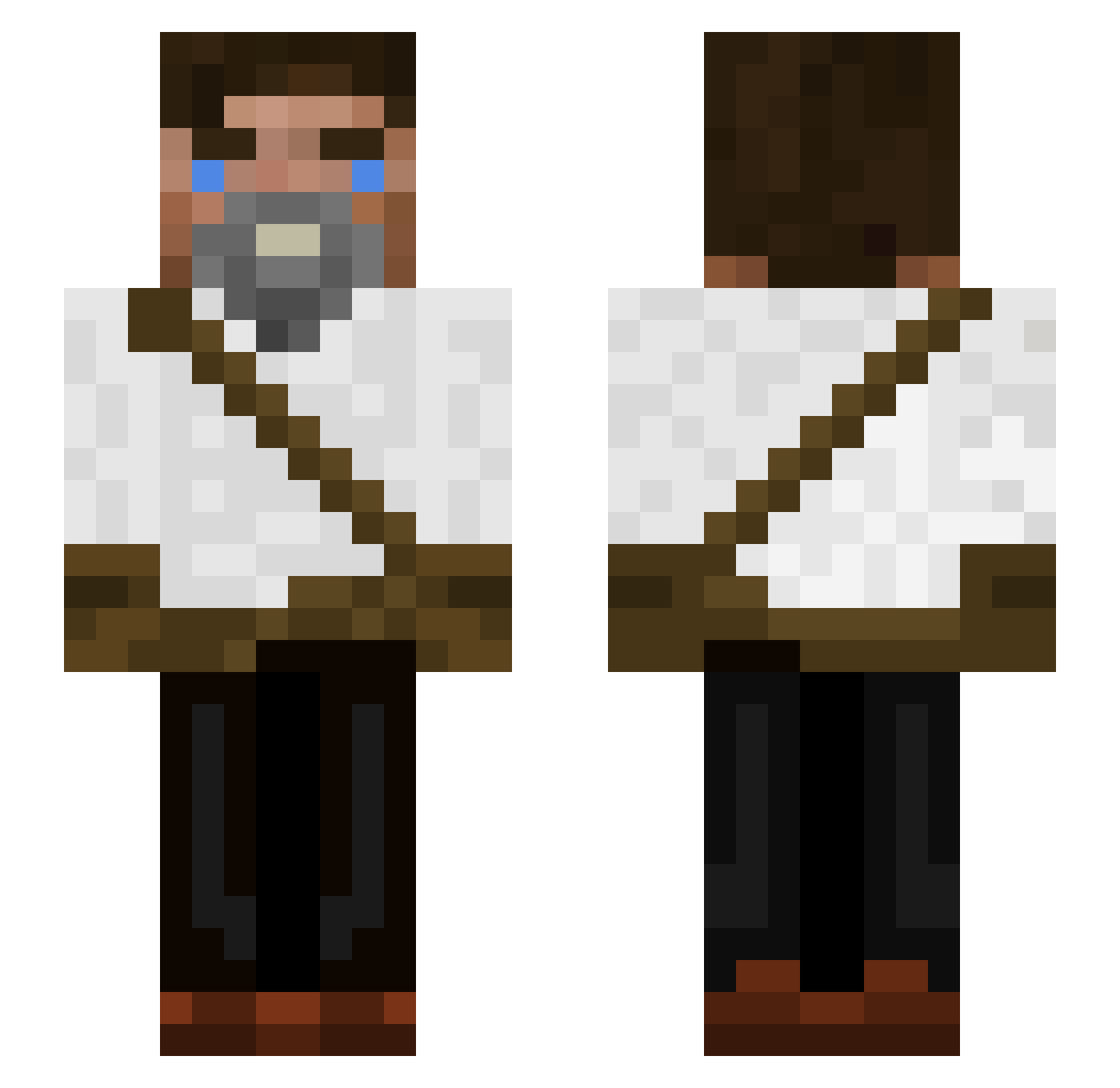 TheOldGrey Minecraft skin, front and back view
