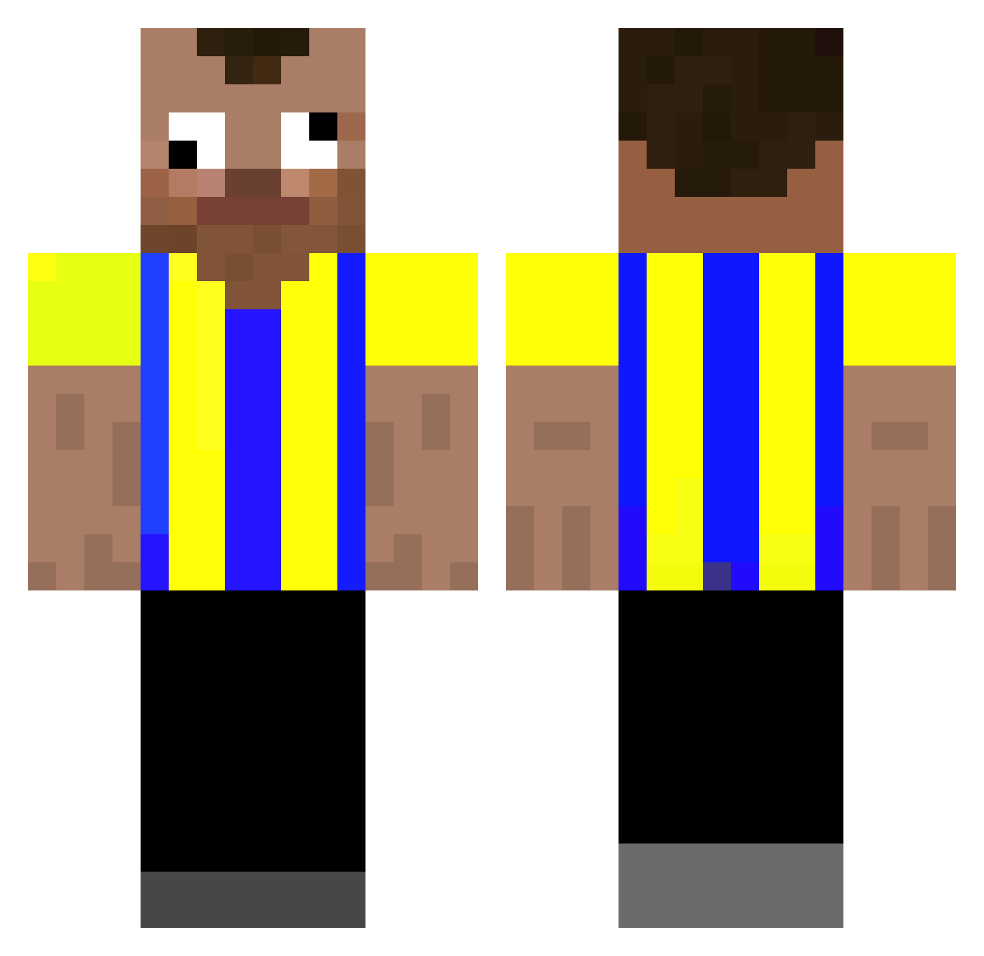 Nikodem920 Minecraft skin, front and back view