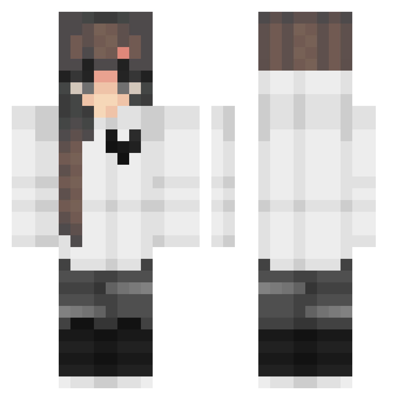 mycrpt Minecraft skin, front and back view