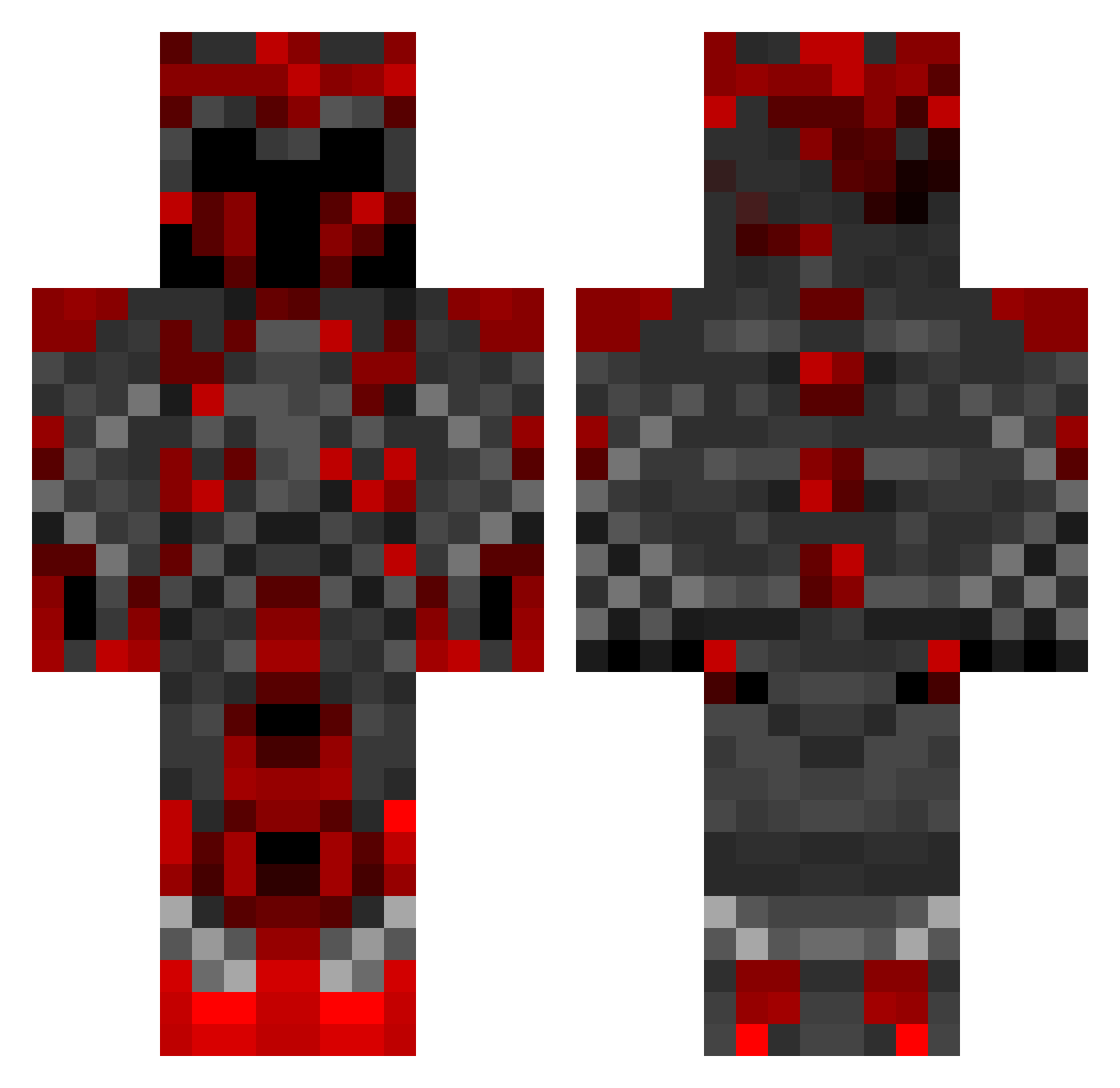 darkangelkingx Minecraft skin, front and back view