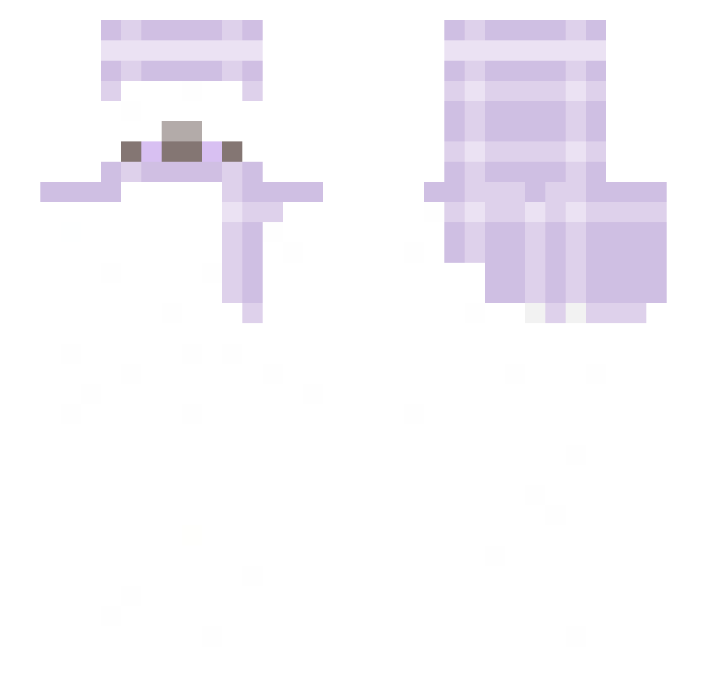 Lumacon Minecraft skin, front and back view