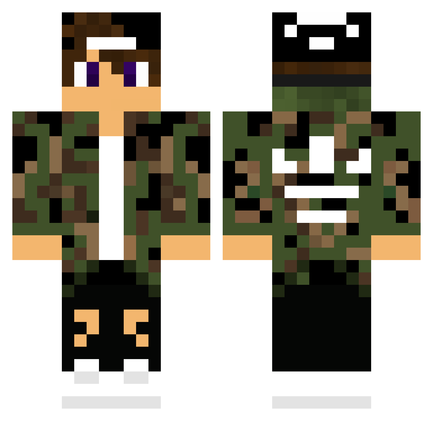 SteffCZ Minecraft skin, front and back view