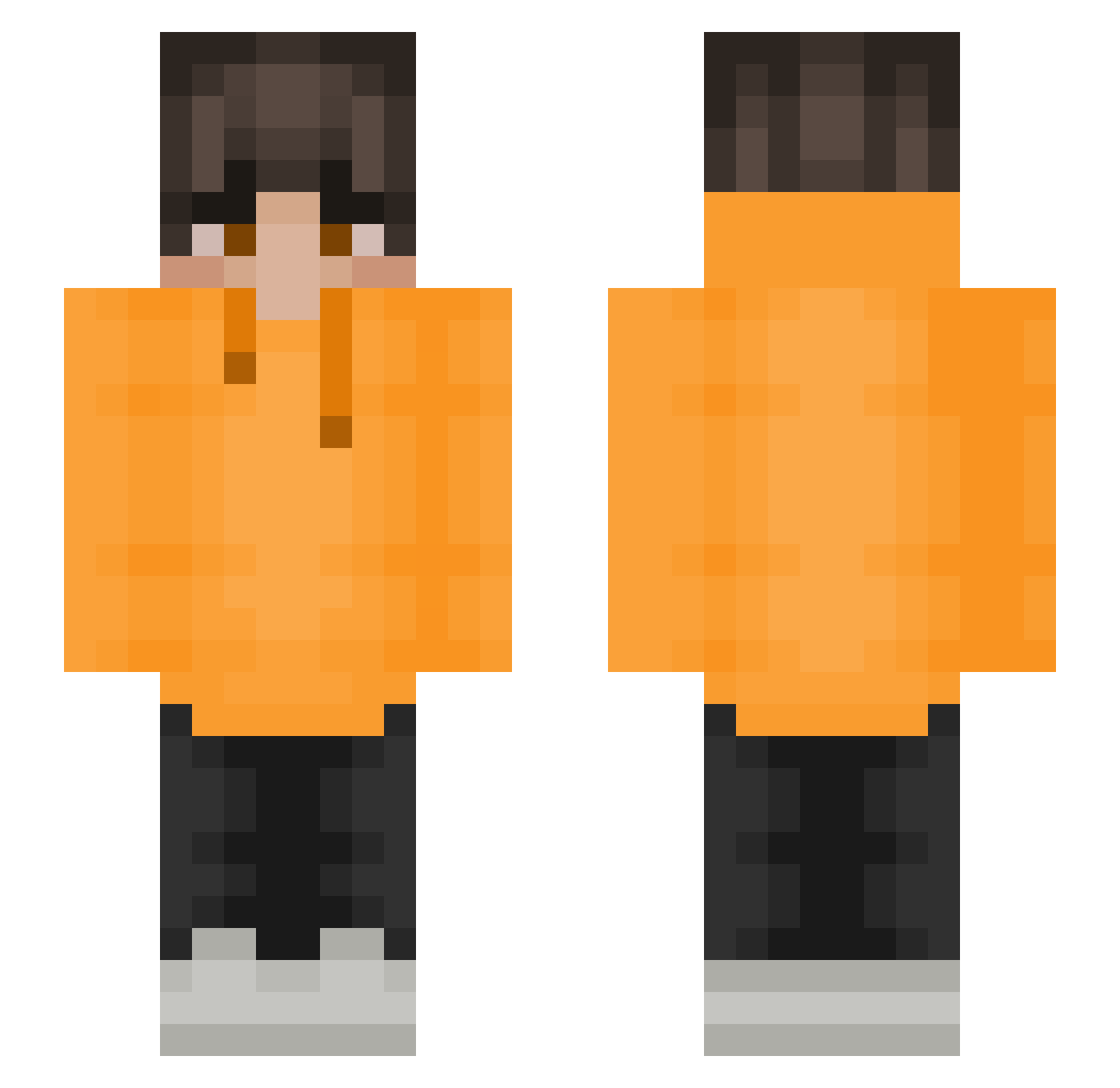 Thrasher263 Minecraft skin, front and back view