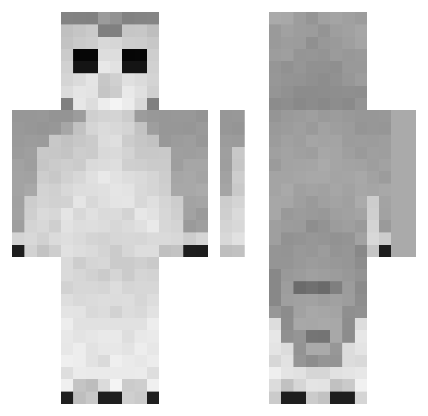 Auloi Minecraft skin, front and back view