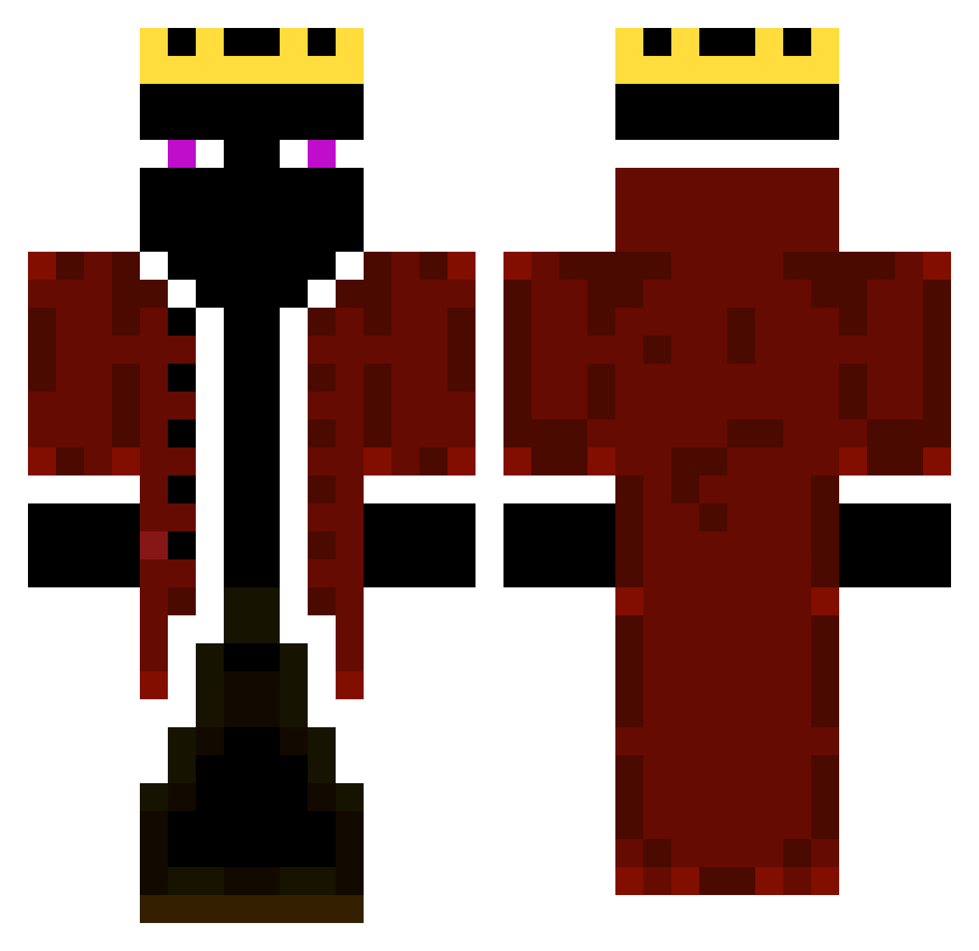 ZealousZealot Minecraft skin, front and back view