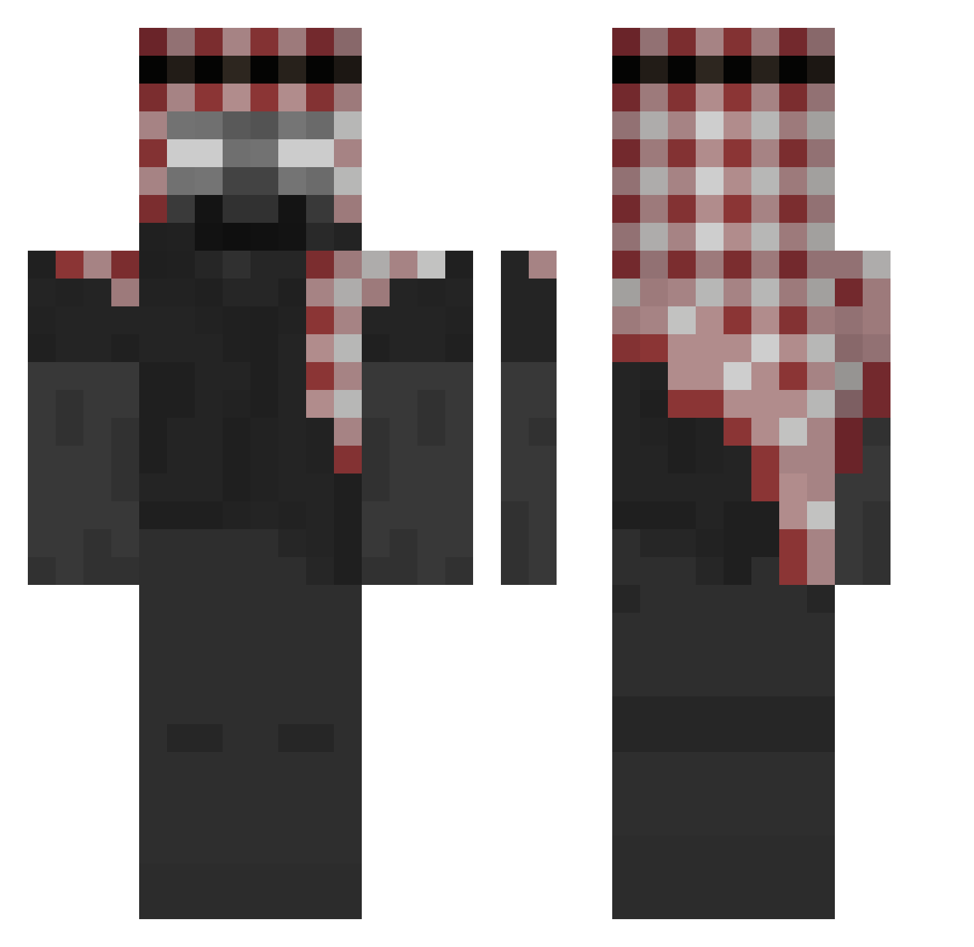 KYNOZ_ Minecraft skin, front and back view