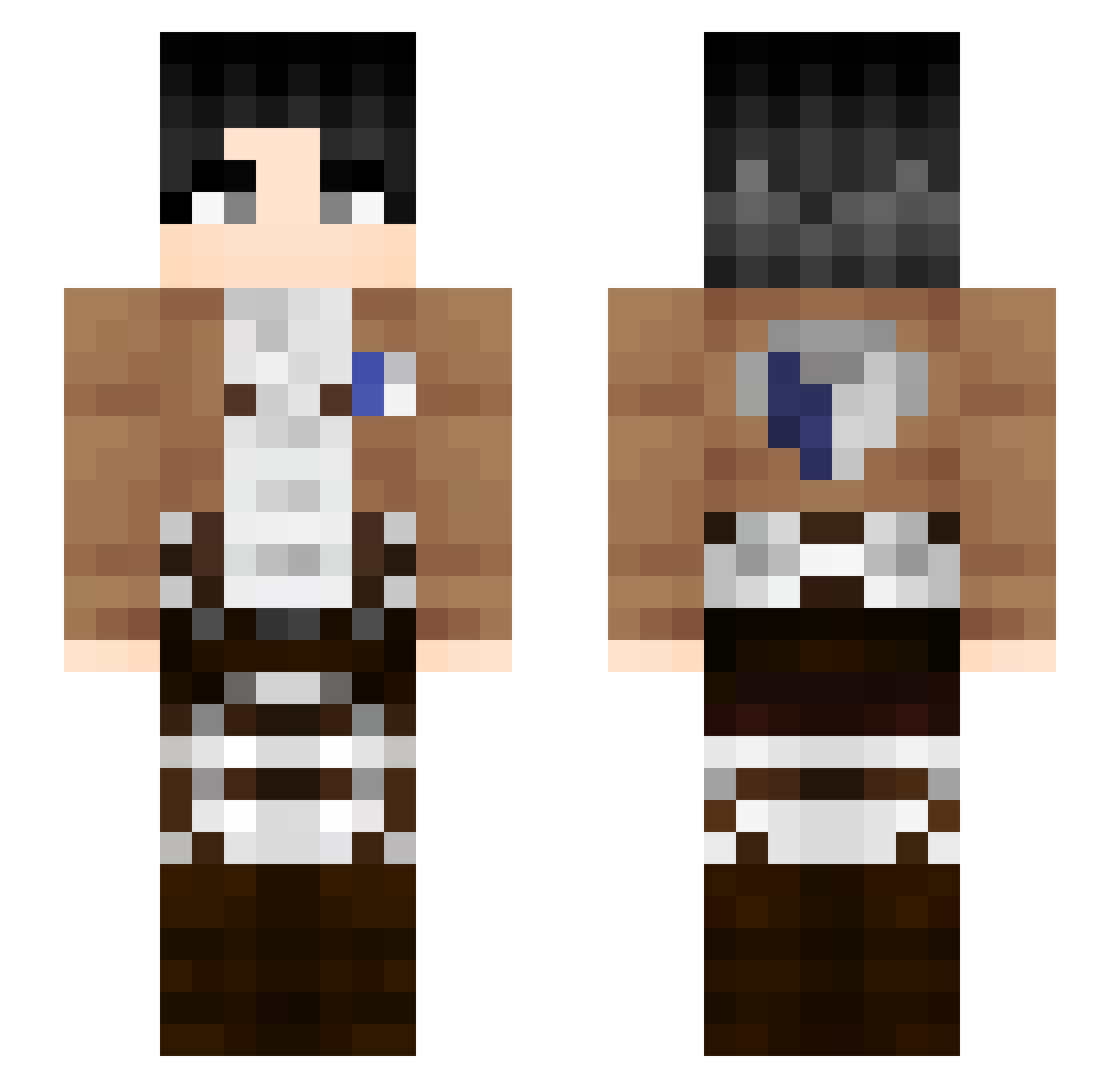 Rivai_Akkaaman Minecraft skin, front and back view