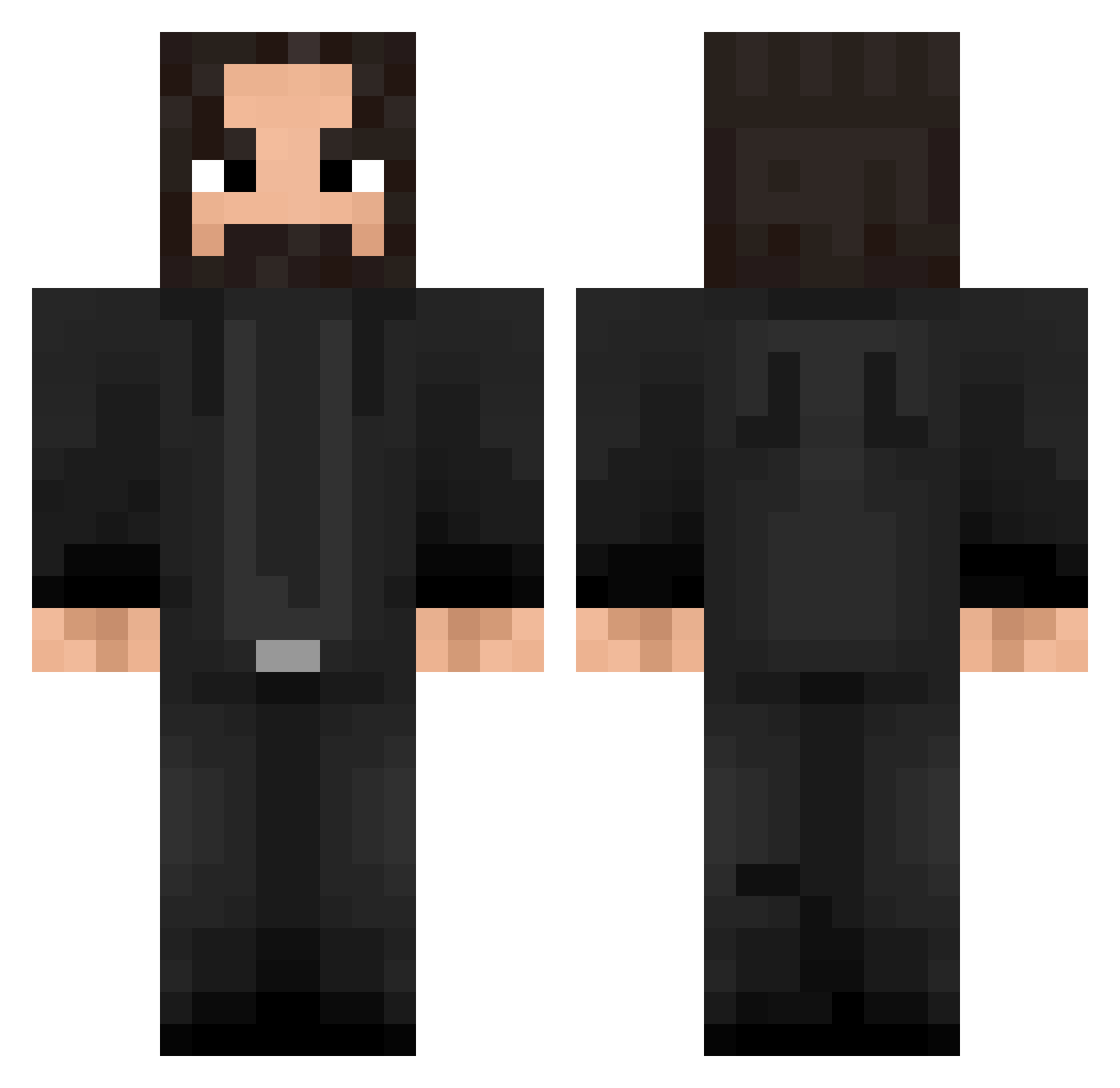 Khyonan Minecraft skin, front and back view