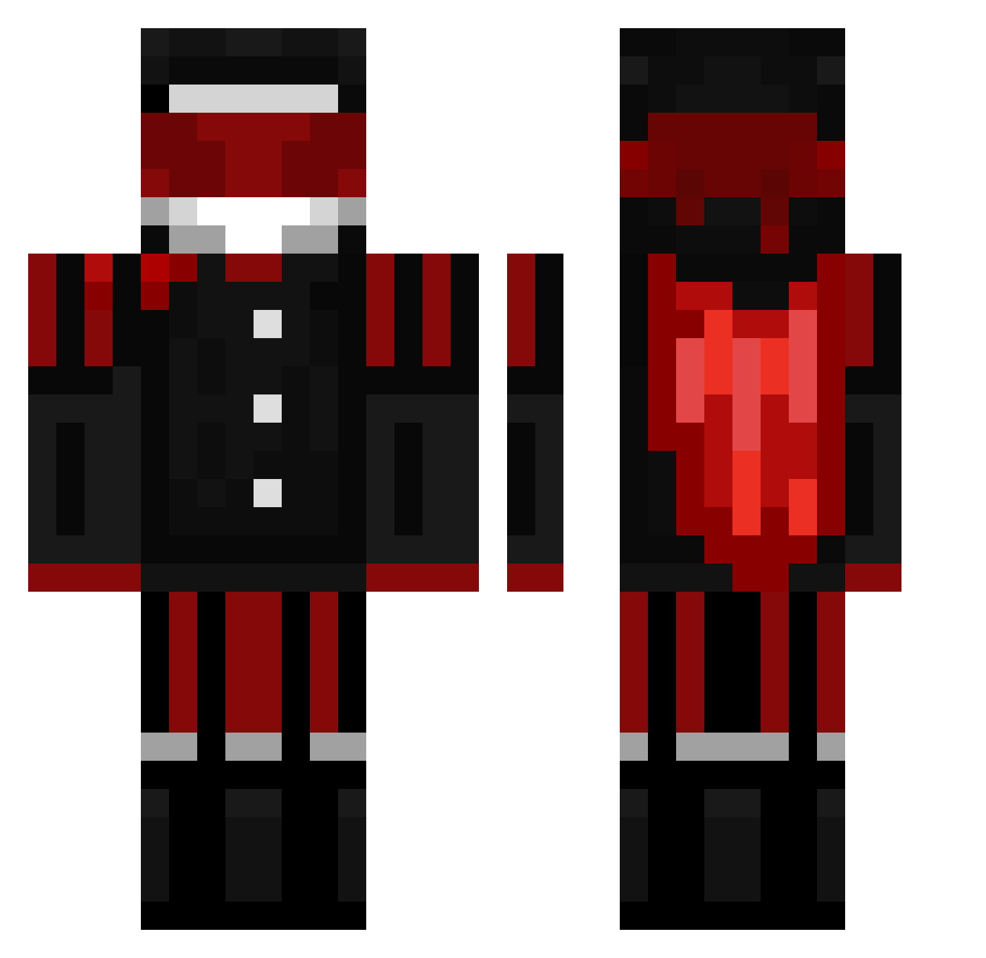 Haru696 Minecraft skin, front and back view