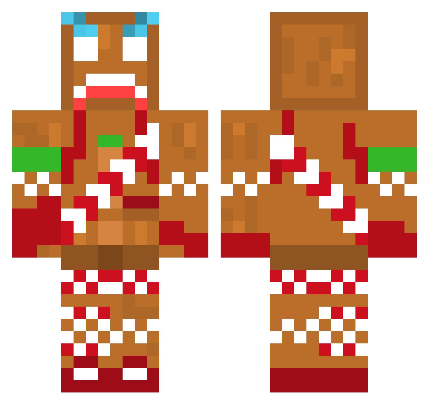 JulioF226 Minecraft skin, front and back view