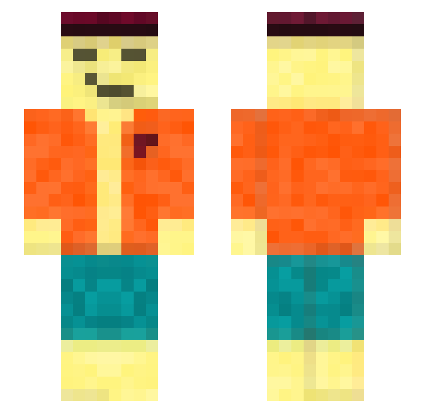 Yima_Aiolos Minecraft skin, front and back view