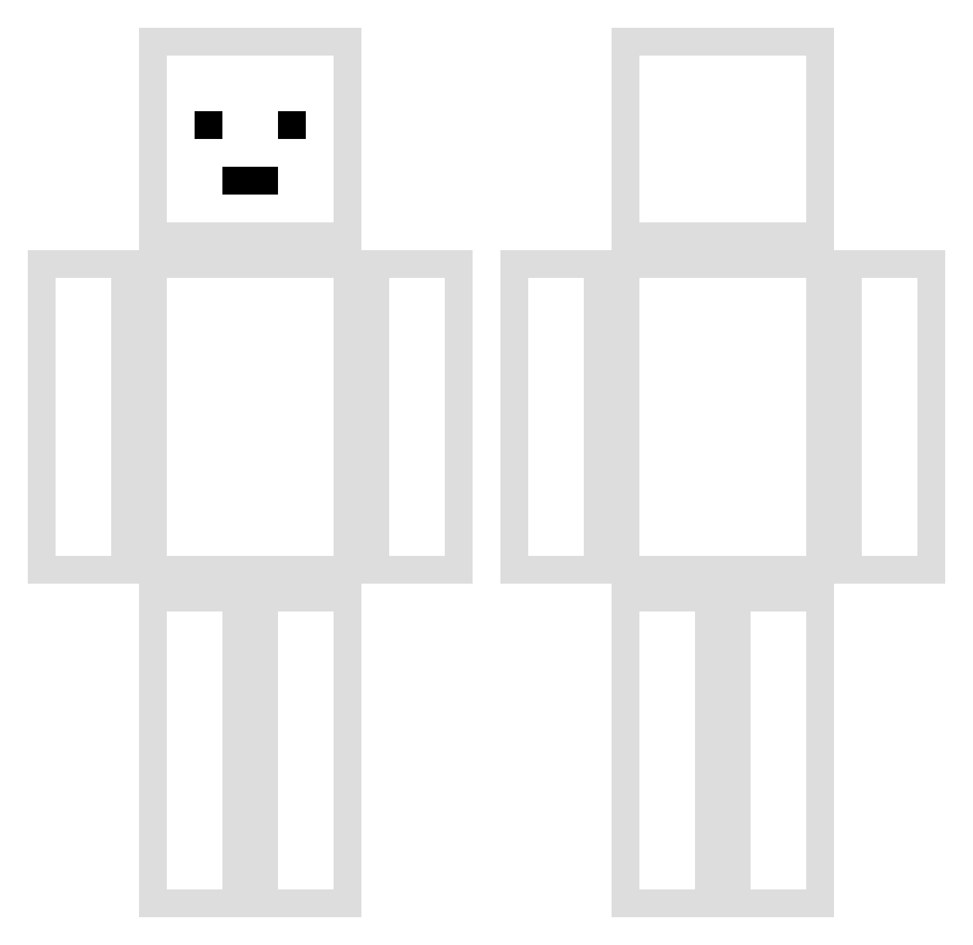 wittorh Minecraft skin, front and back view