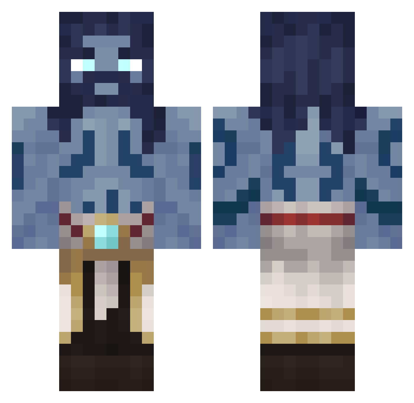 HylianBear Minecraft skin, front and back view
