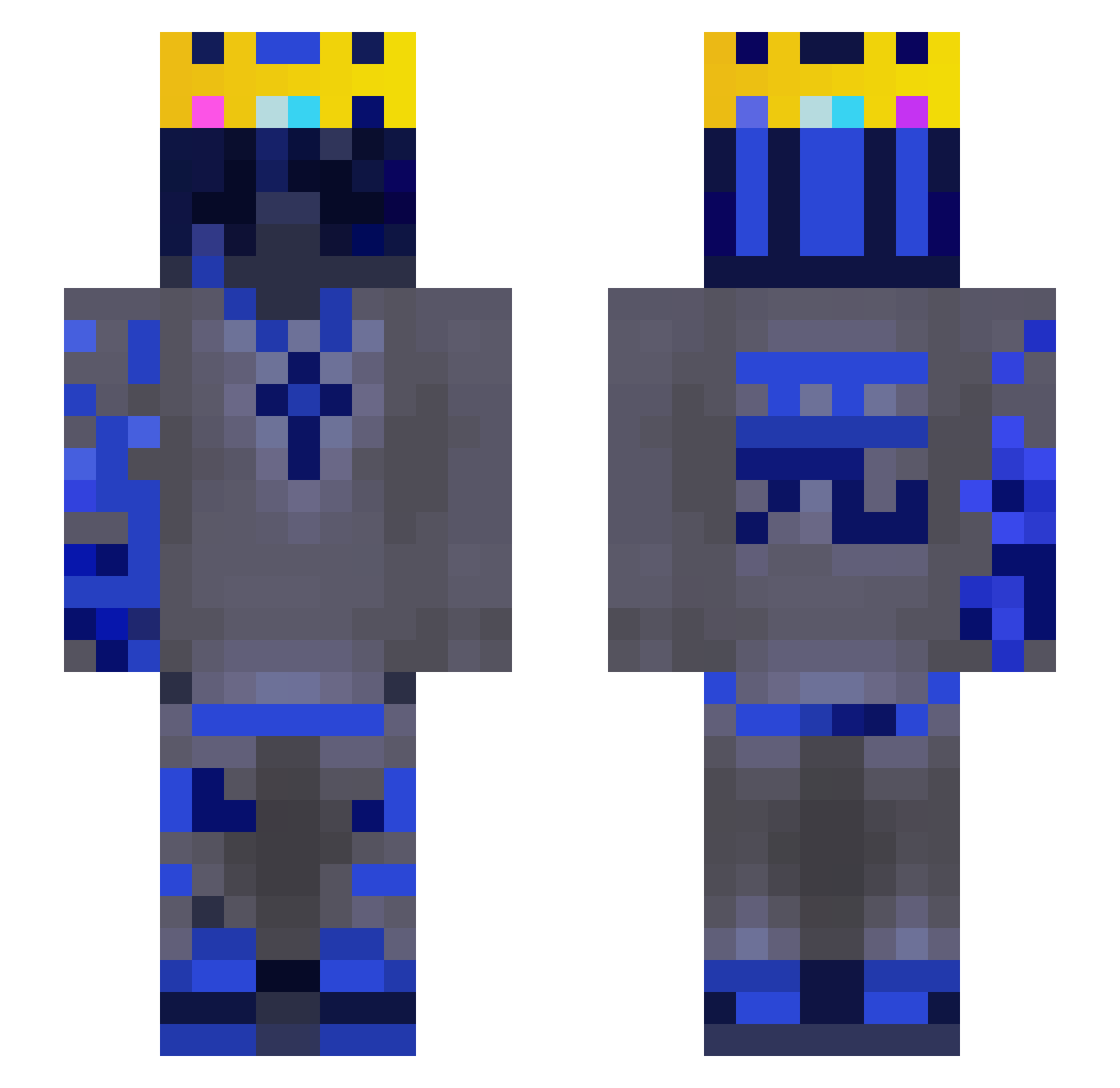 IDEKNAREN Minecraft skin, front and back view