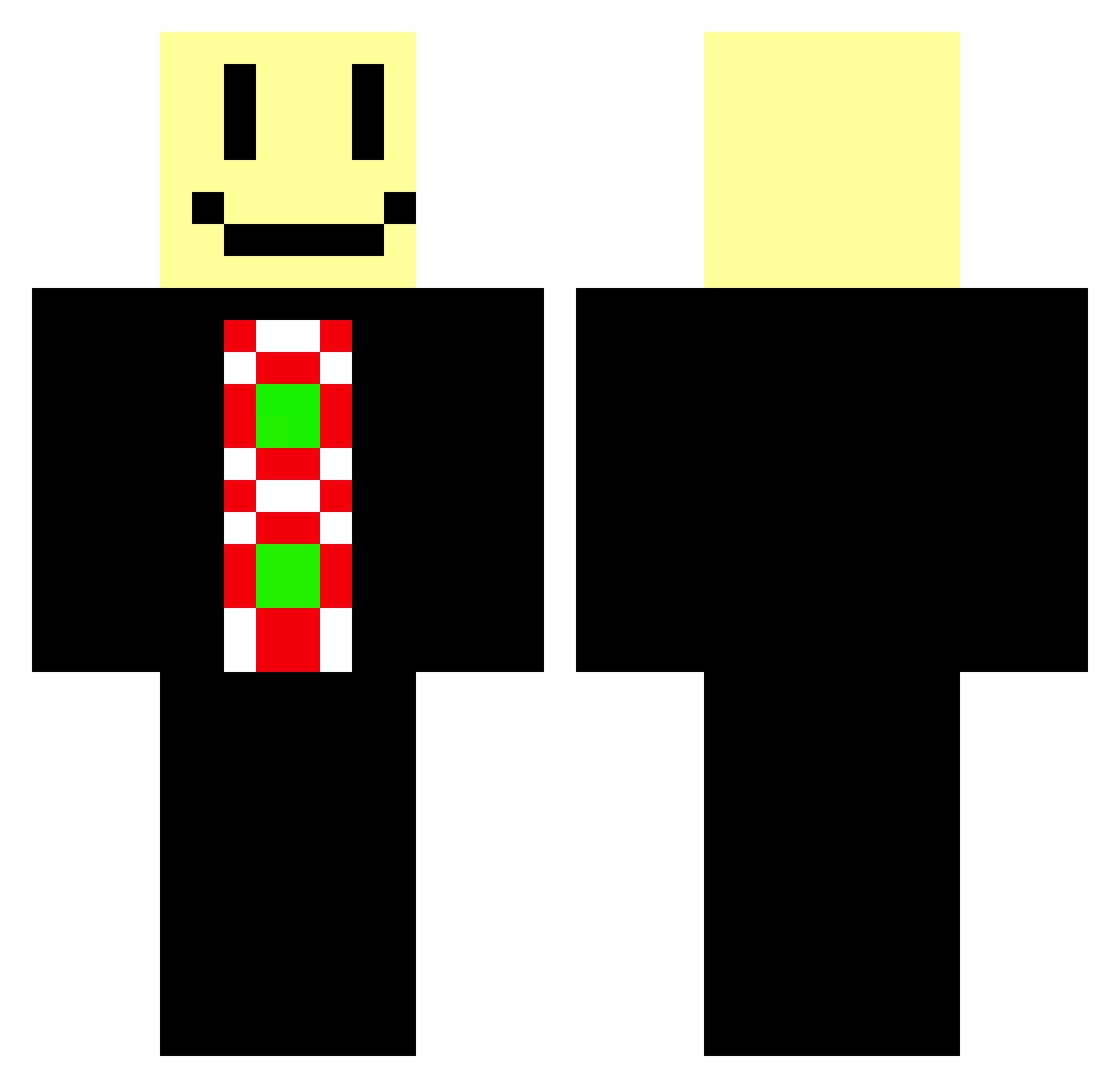 Diamondcore360 Minecraft skin, front and back view