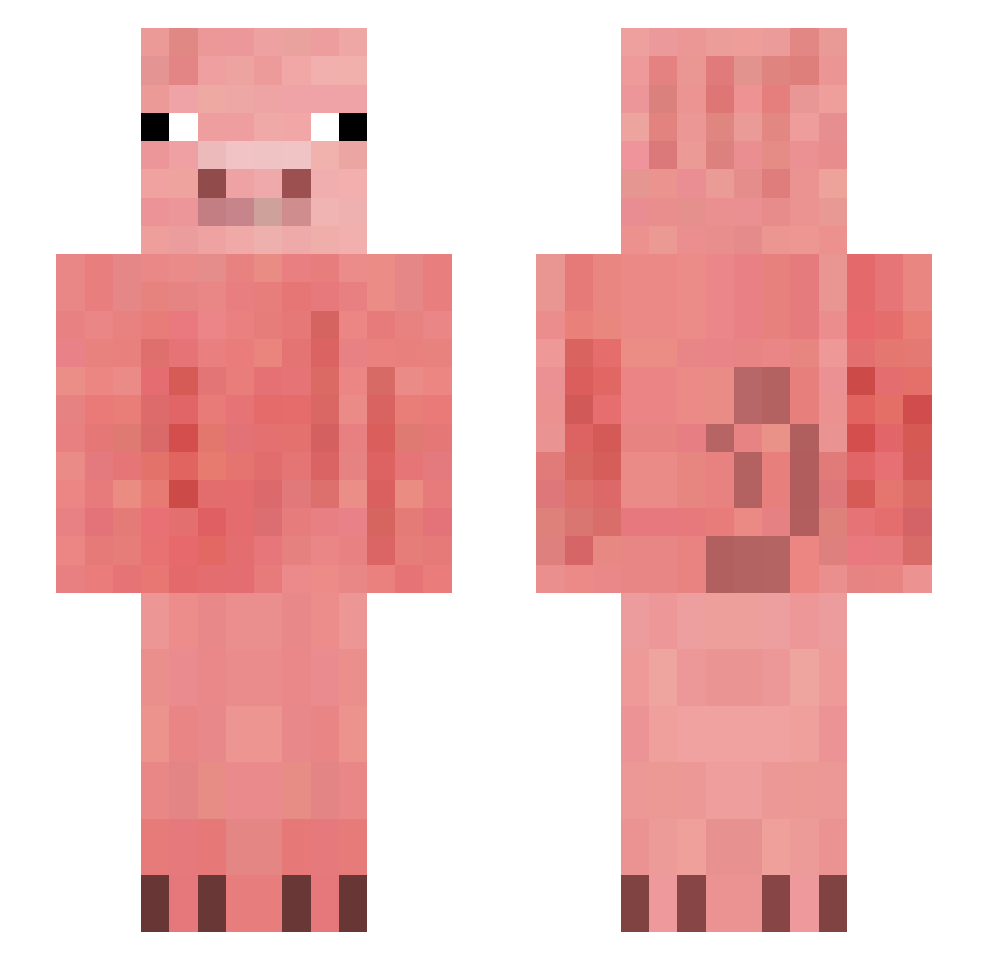 StableArches Minecraft skin, front and back view