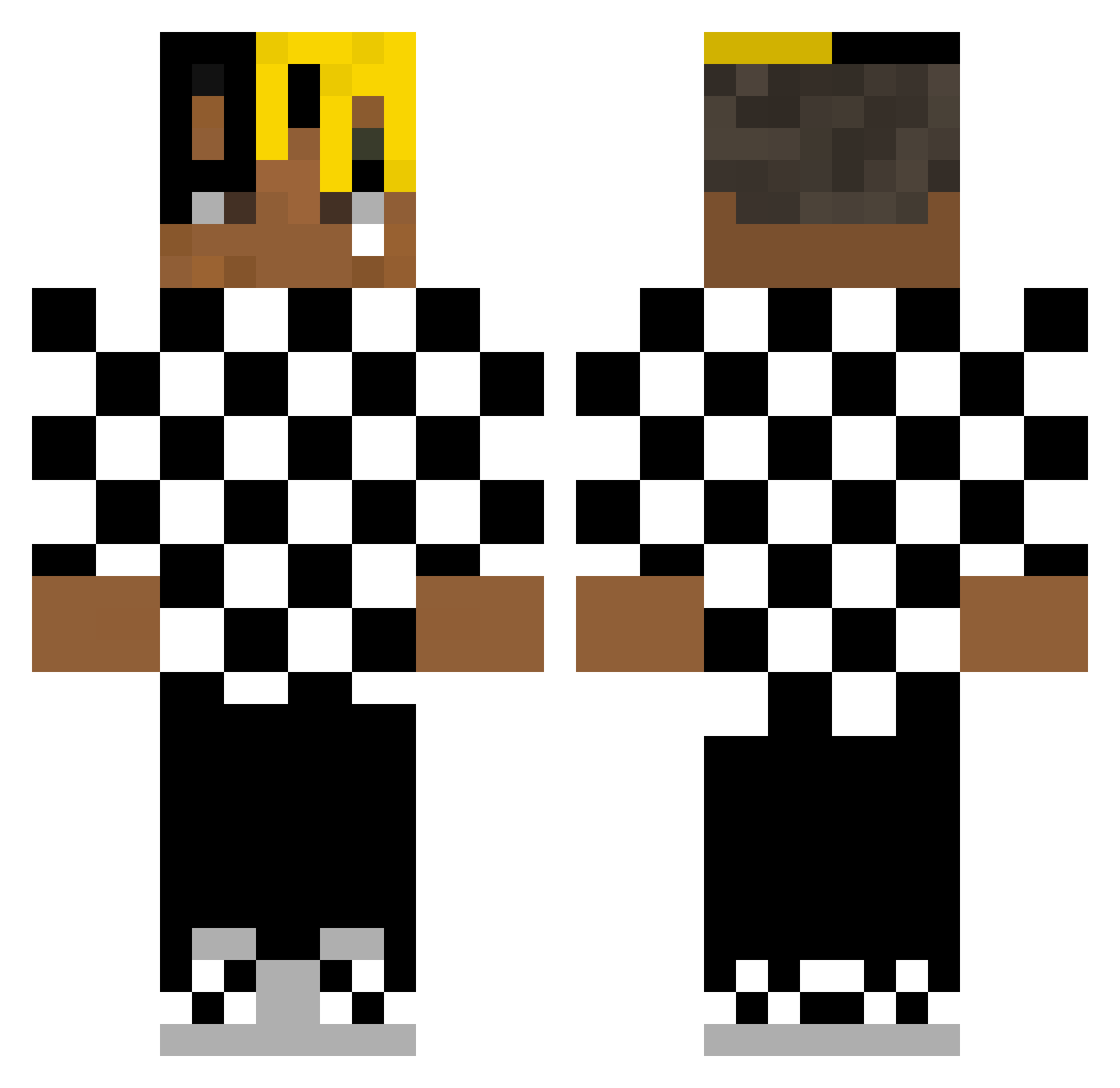 Hejah Minecraft skin, front and back view