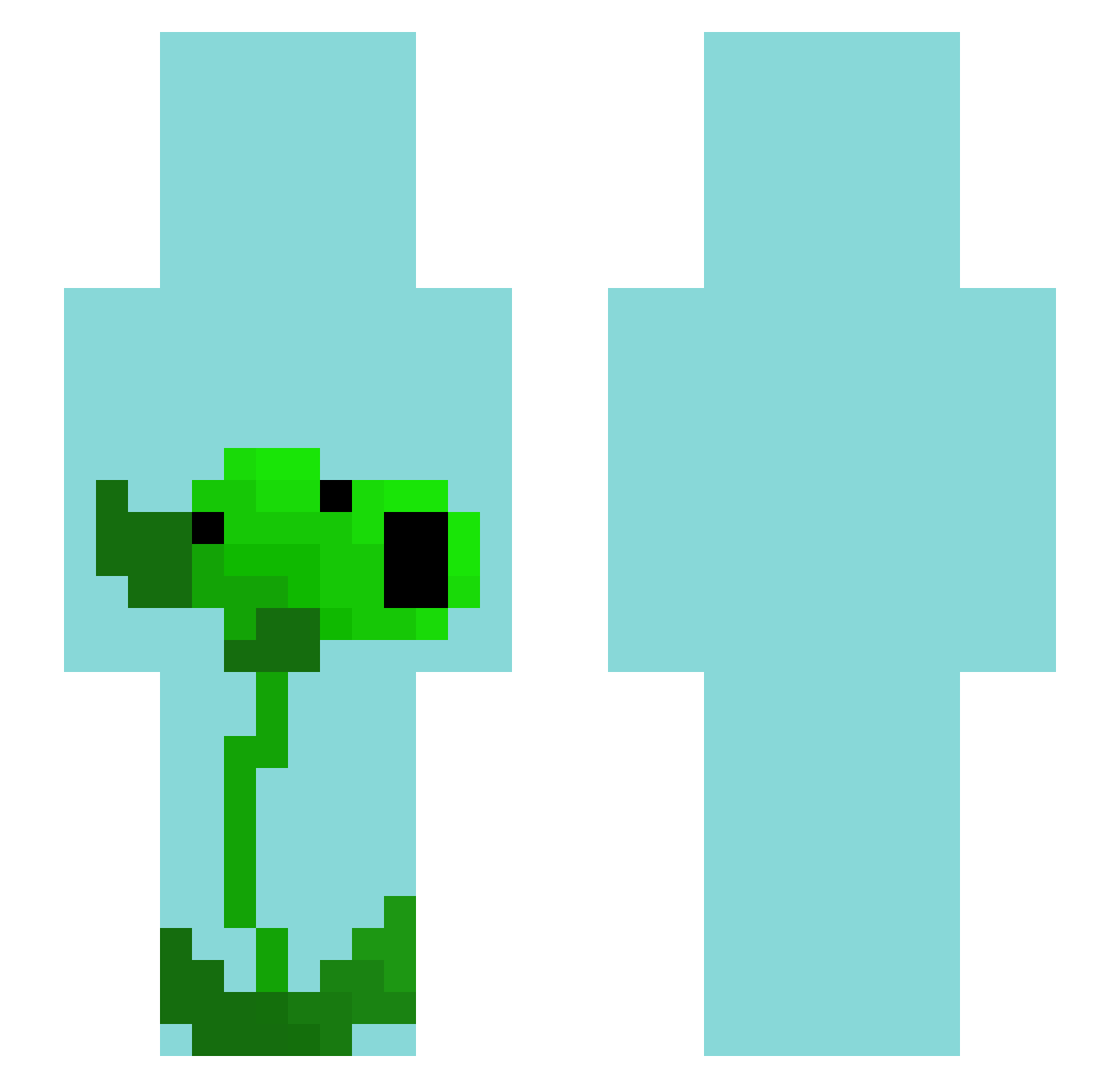 Puginator_2007 Minecraft skin, front and back view