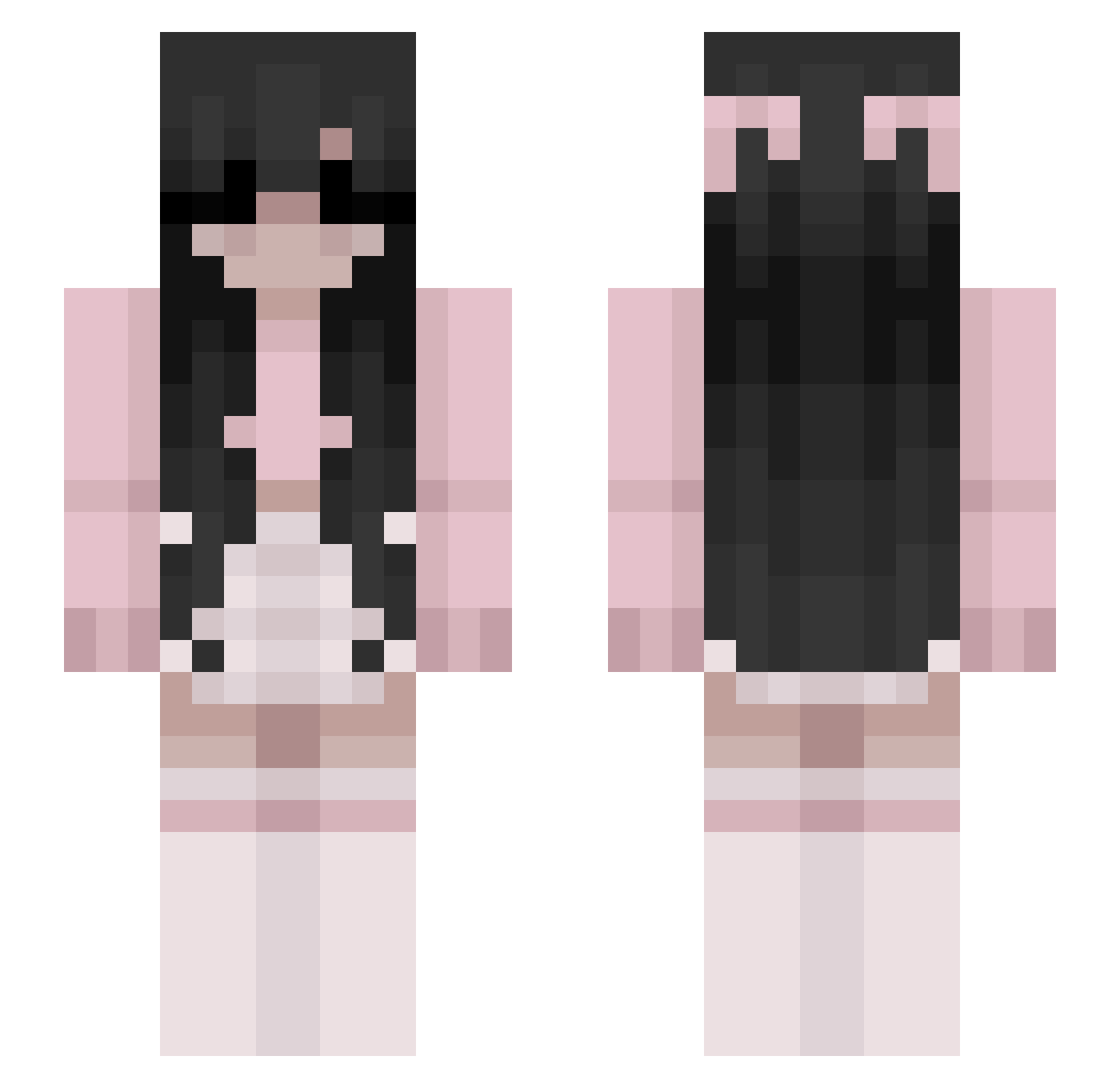 xo_sugarcookiie Minecraft skin, front and back view