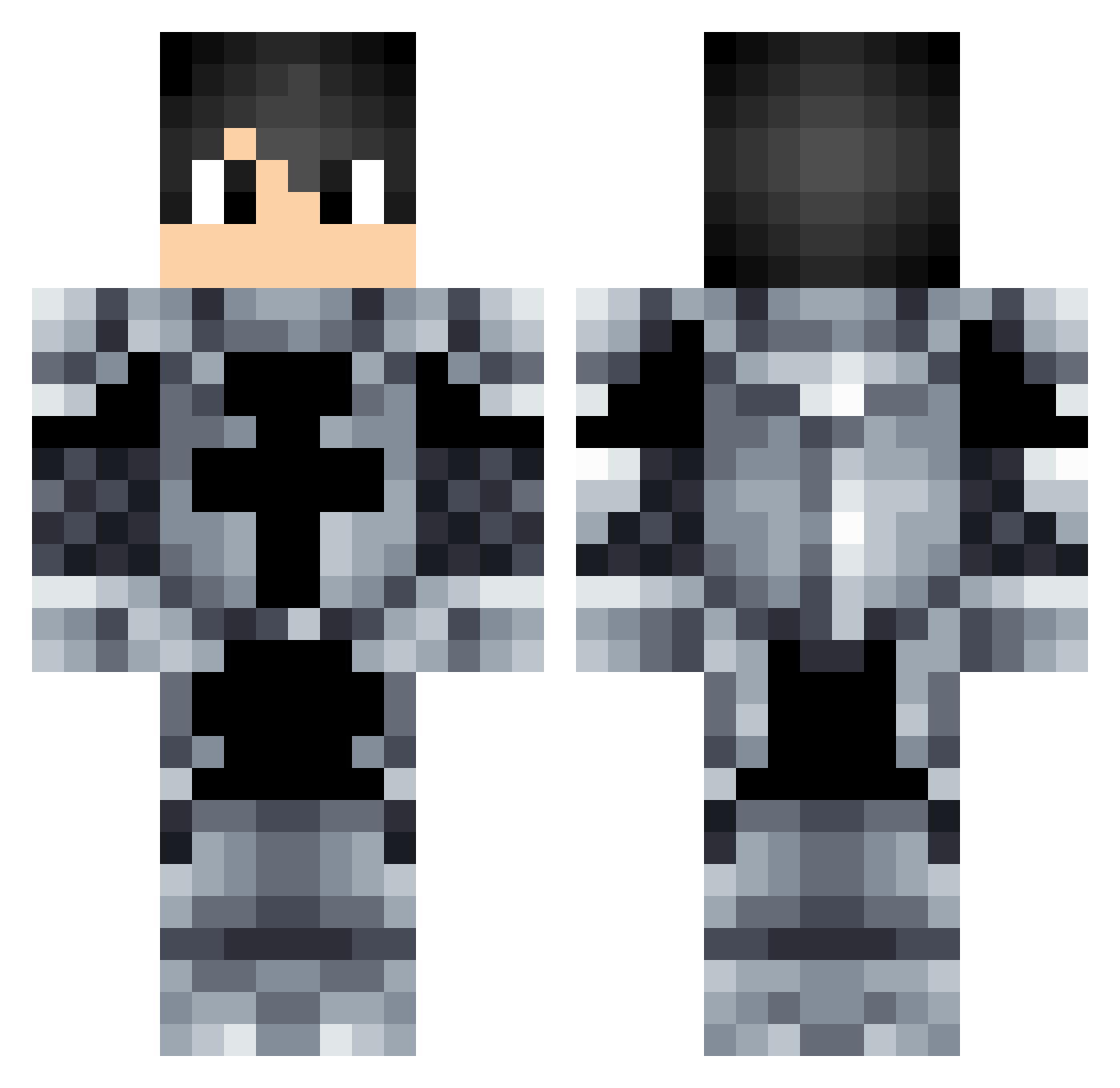 Wojtek0107 Minecraft skin, front and back view
