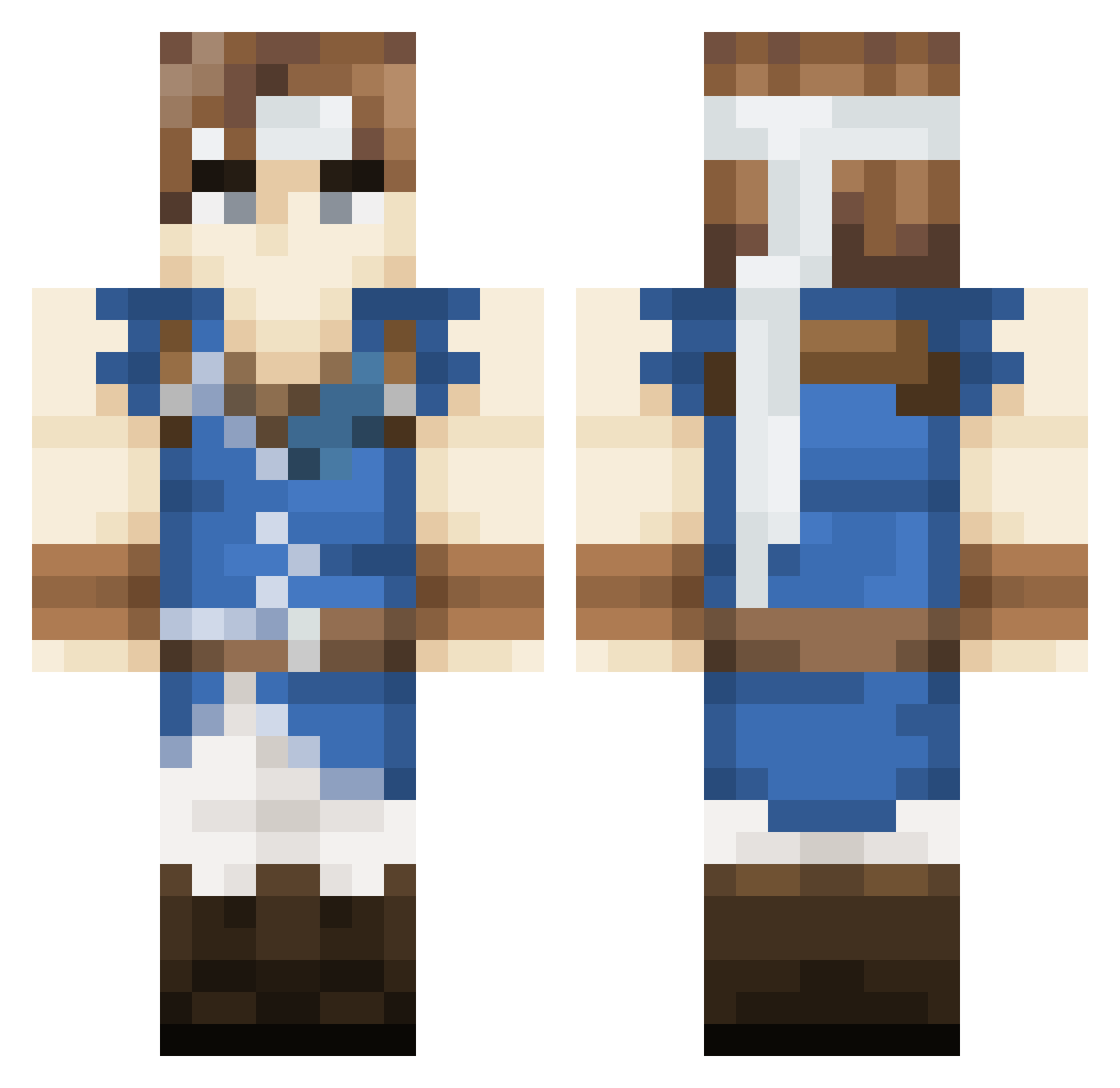 Kento_Fives Minecraft skin, front and back view