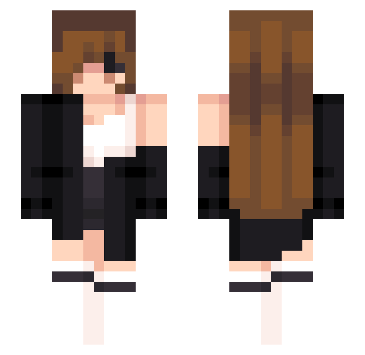 Zombieman1234 Minecraft skin, front and back view