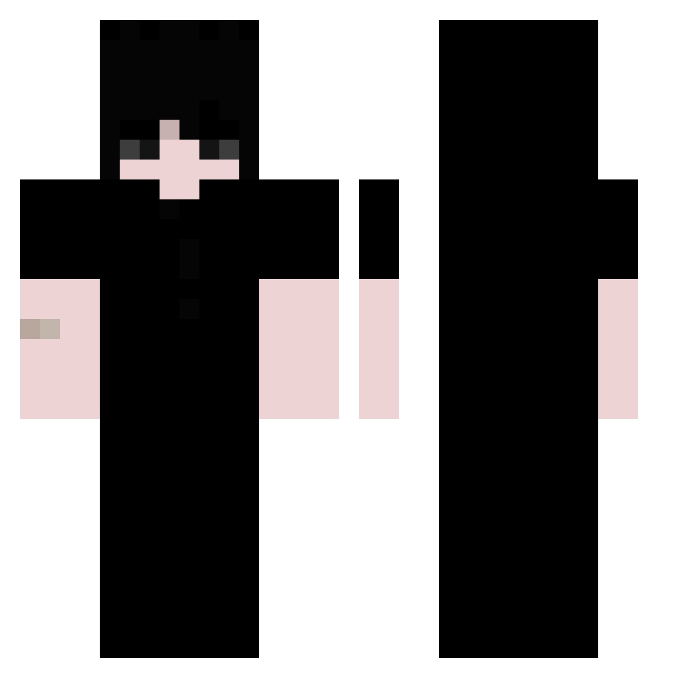 XSaMonsterX Minecraft skin, front and back view