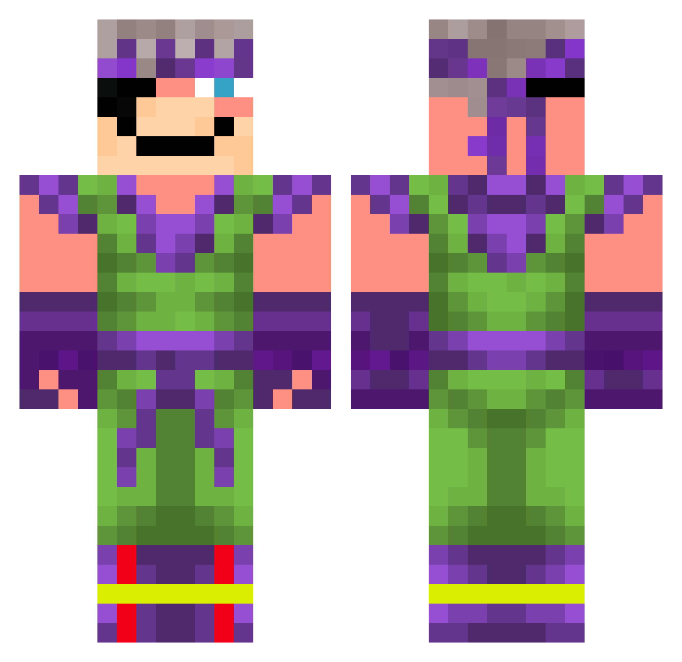 Doichy Minecraft skin, front and back view