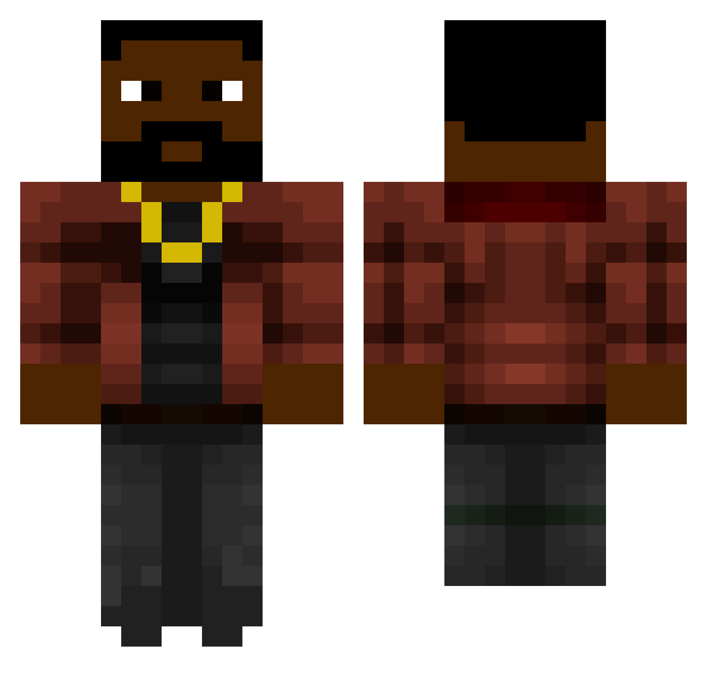 Stewie401K Minecraft skin, front and back view