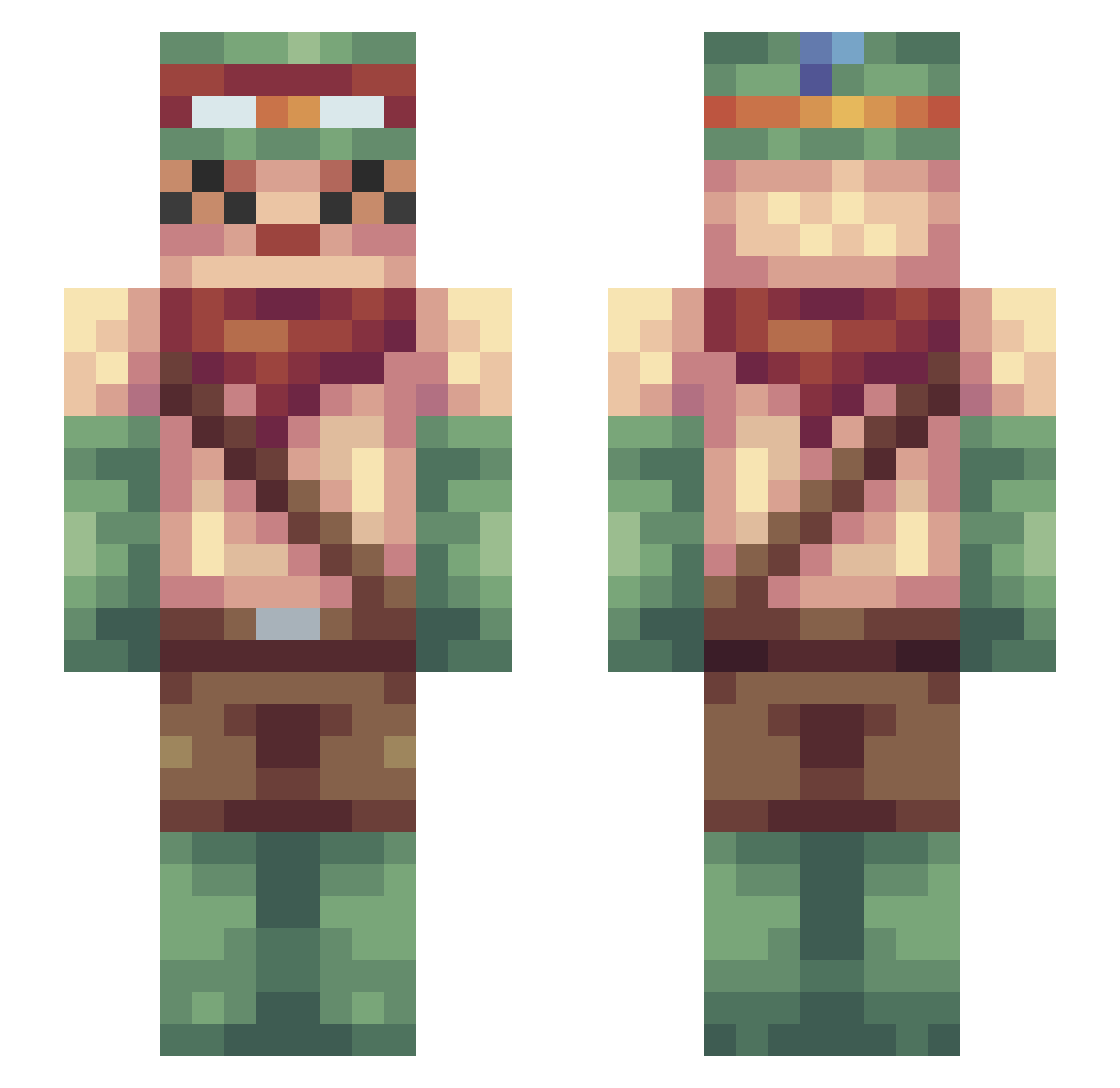 TaoistLiar Minecraft skin, front and back view