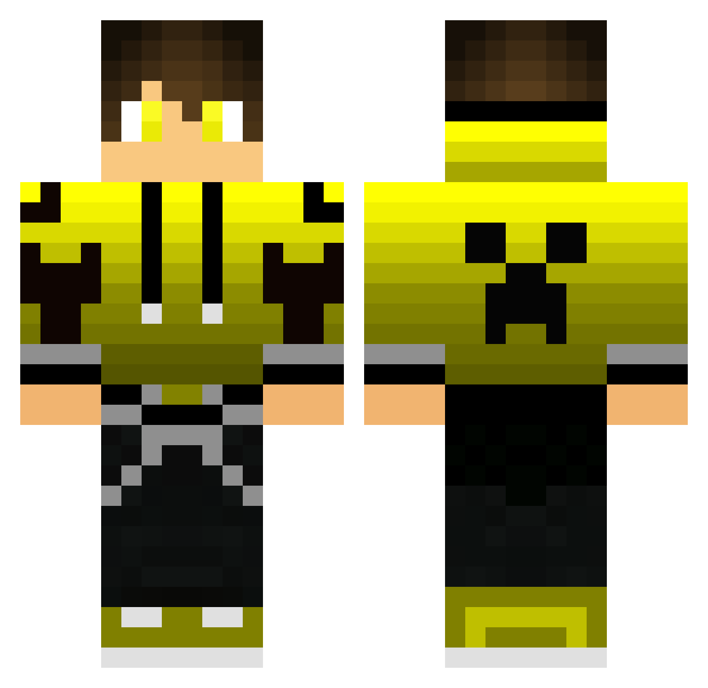 Ritomerre Minecraft skin, front and back view