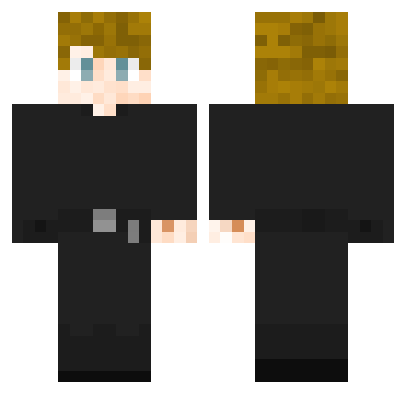 jonahkoa Minecraft skin, front and back view