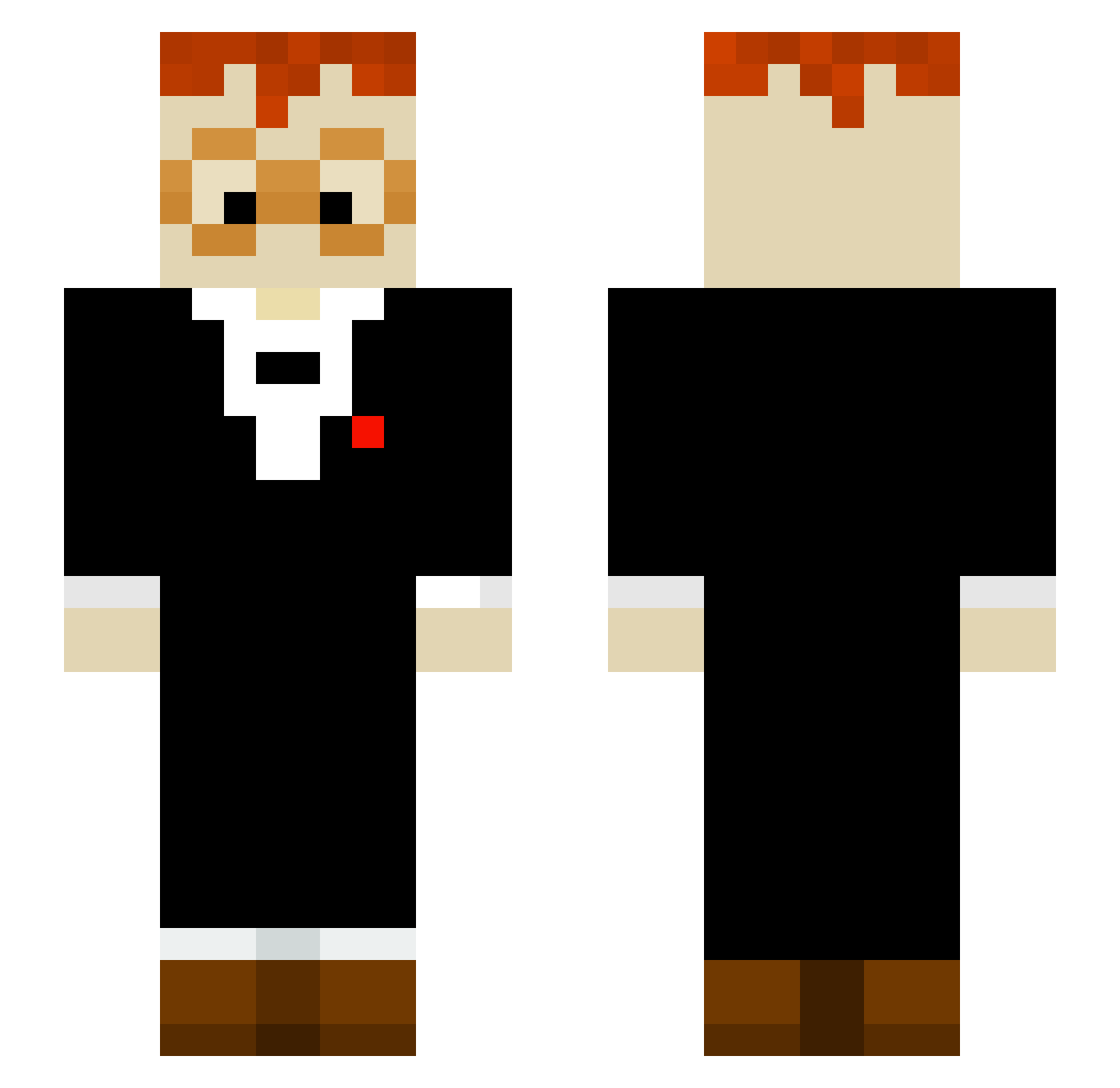 Zman08 Minecraft skin, front and back view