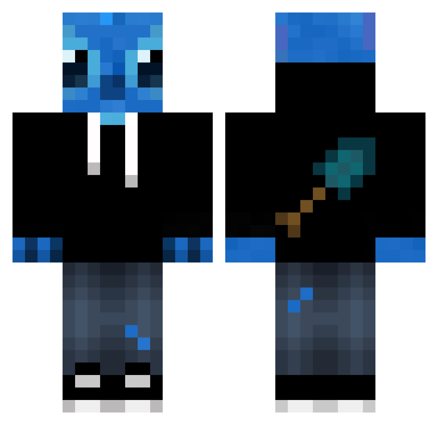 zBarreta Minecraft skin, front and back view