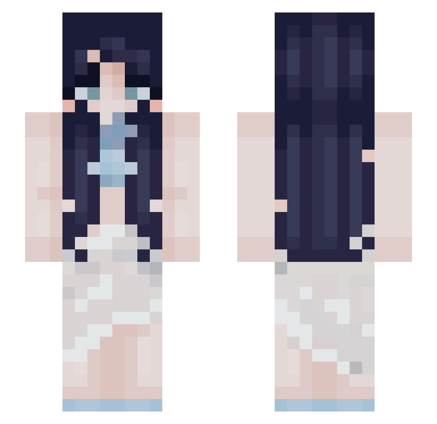vivides Minecraft skin, front and back view